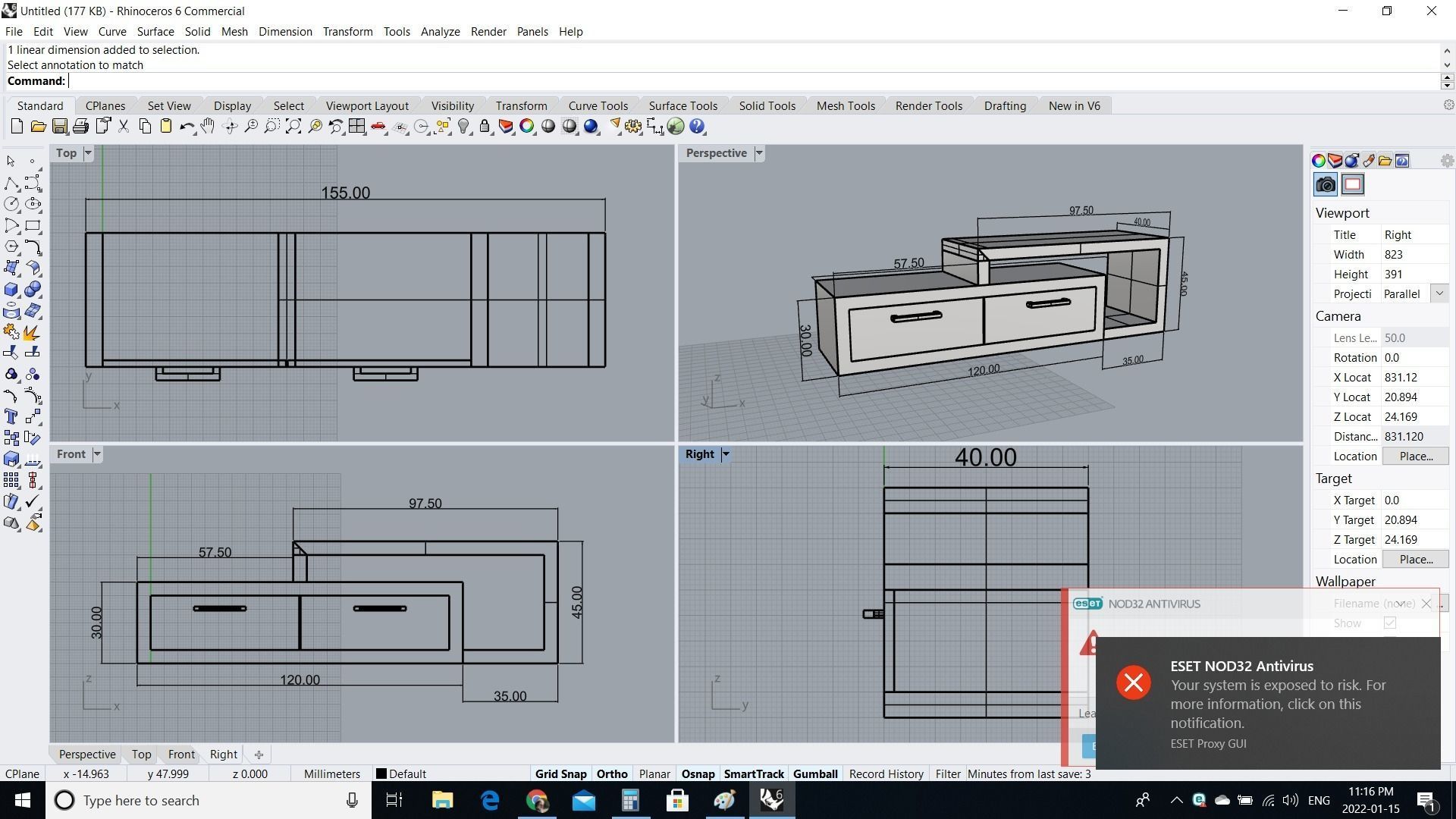 TV TABLE 1006 3D model_5