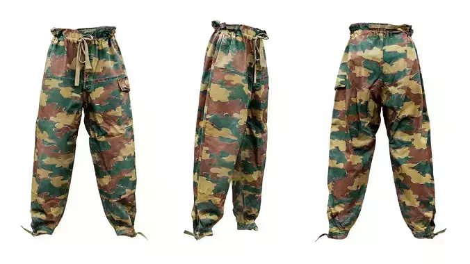 Camouflage Trousers Low-poly 3D model