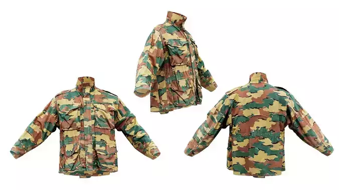Camouflage Jacket Low-poly 3D model