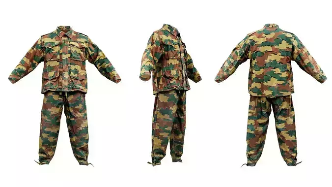 Camouflage Full Low-poly 3D model