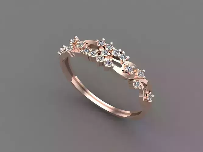 Womens Diamond Signet Ring Women Rings 3dmodels 3D print model