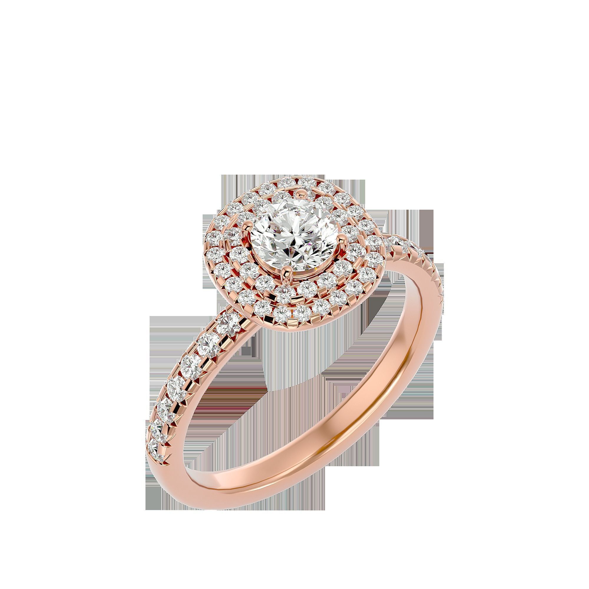 Solitaire ring model 3D print model_25