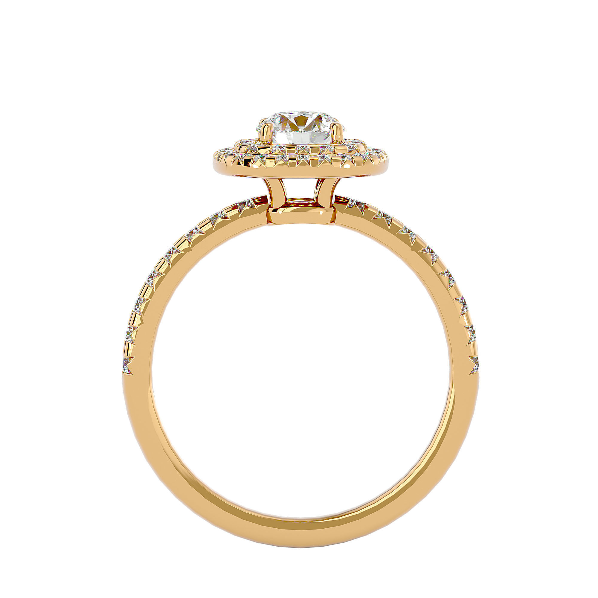 Solitaire ring model 3D print model_10