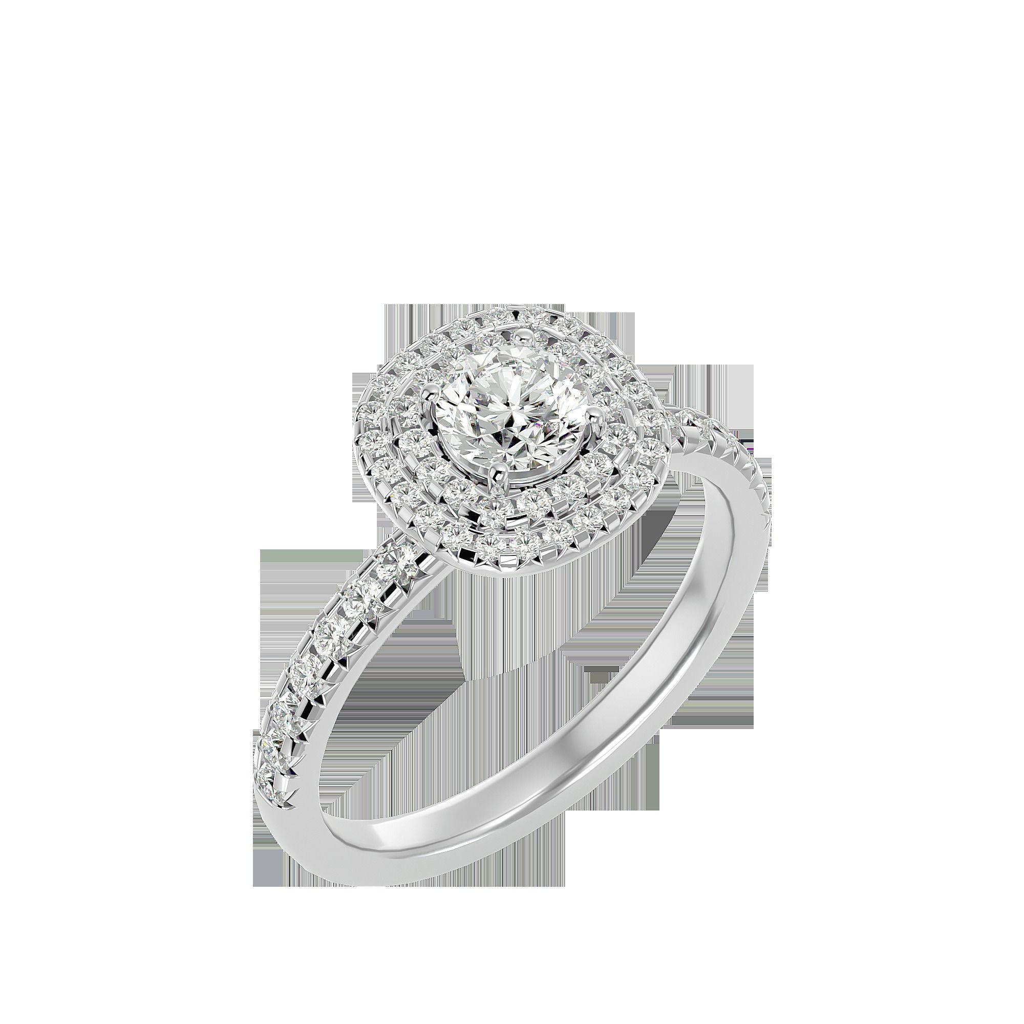 Solitaire ring model 3D print model_21
