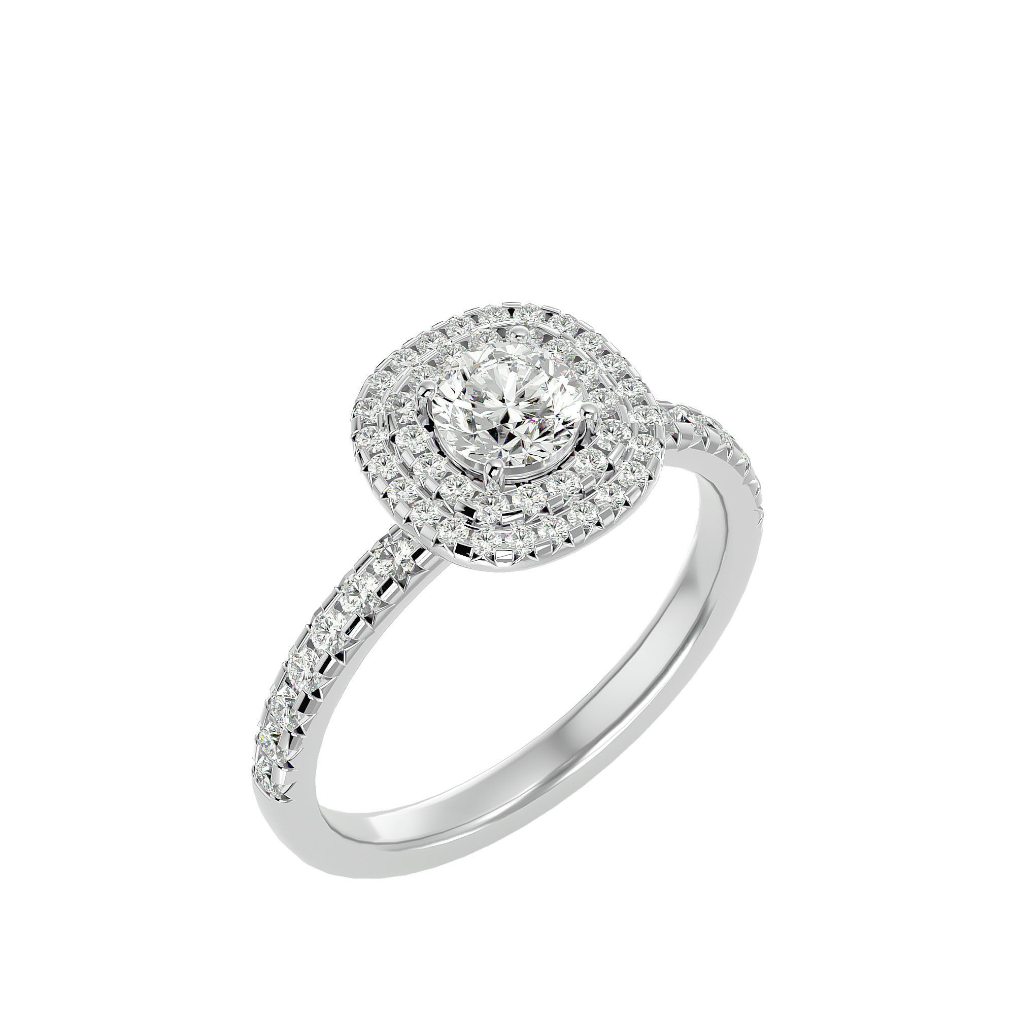 Solitaire ring model 3D print model_20