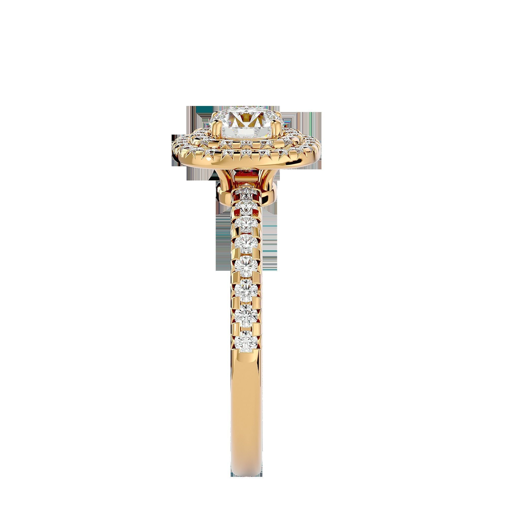 Solitaire ring model 3D print model_15