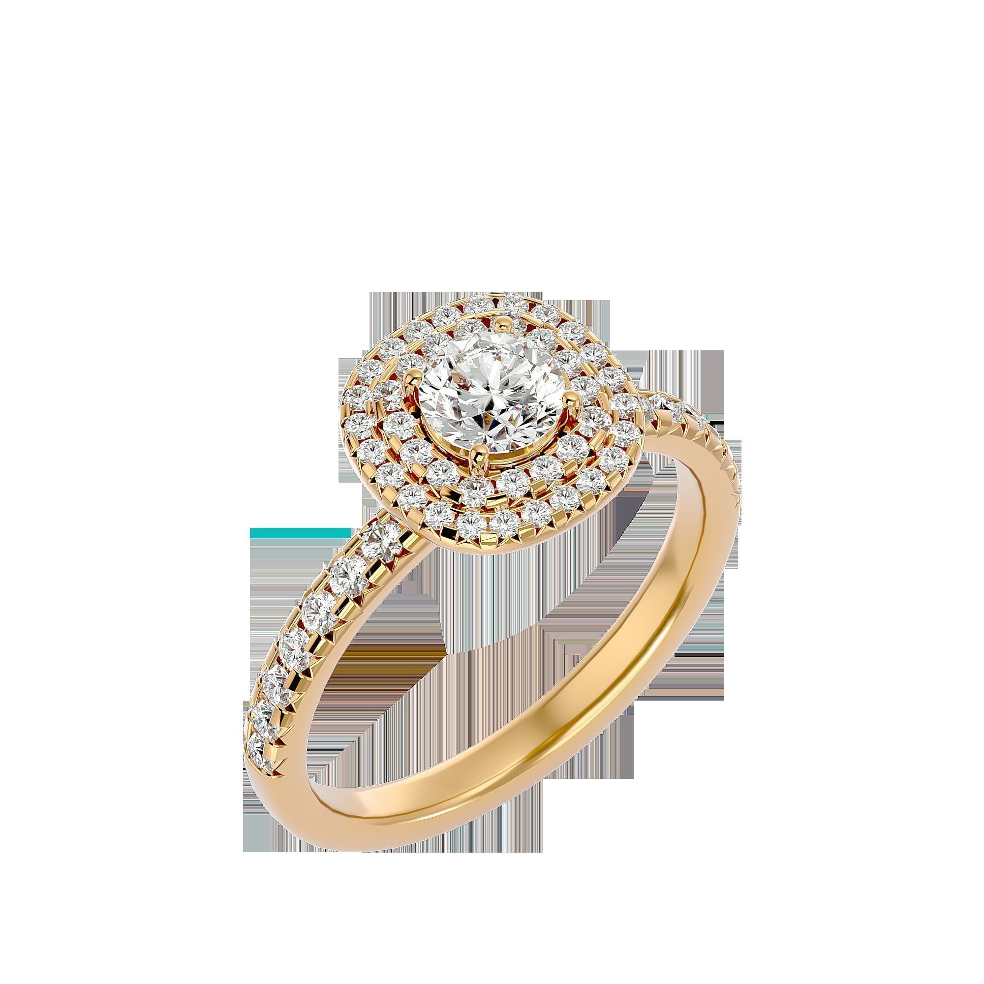 Solitaire ring model 3D print model_23