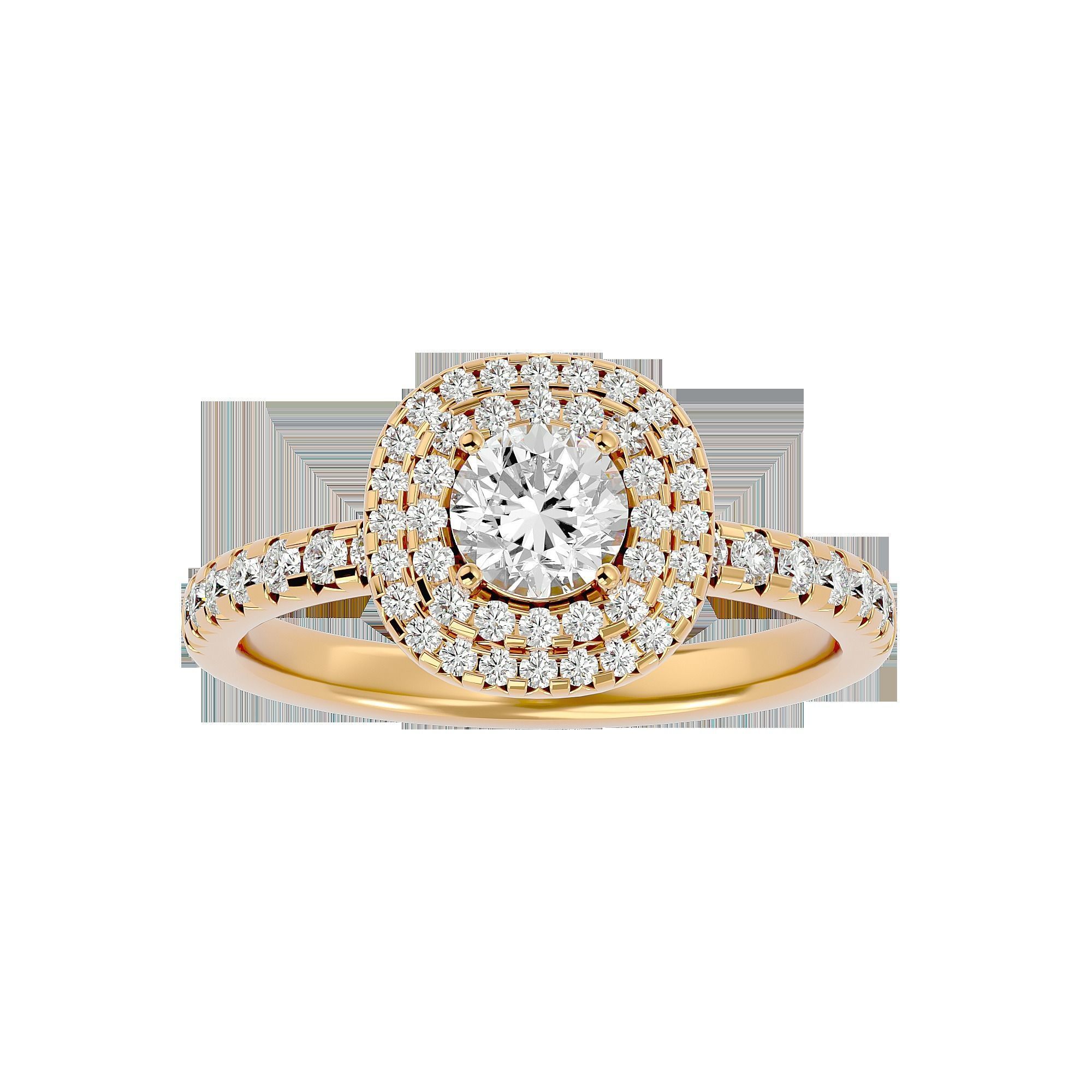 Solitaire ring model 3D print model_3