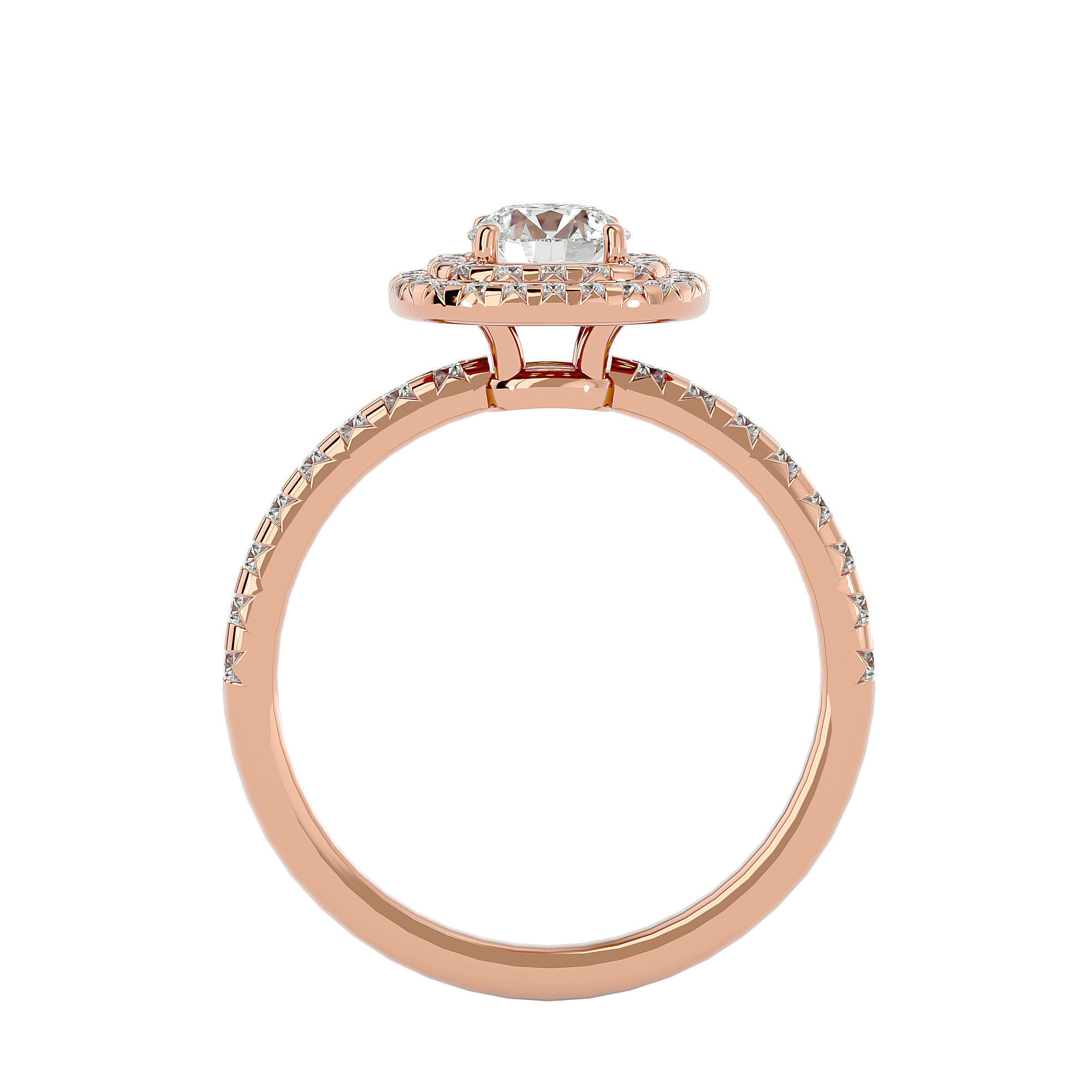 Solitaire ring model 3D print model_12