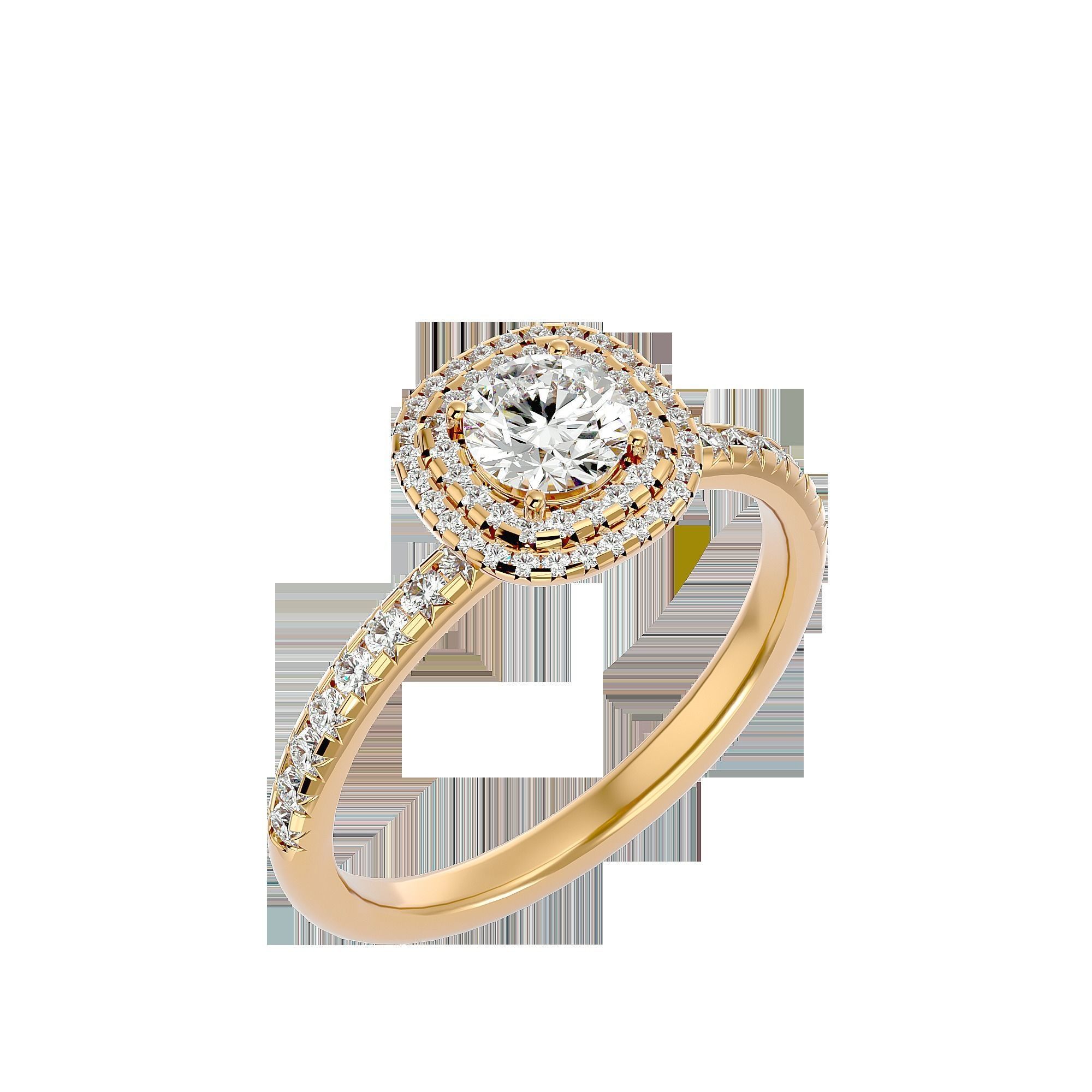 Solitaire ring model 3D print model_23