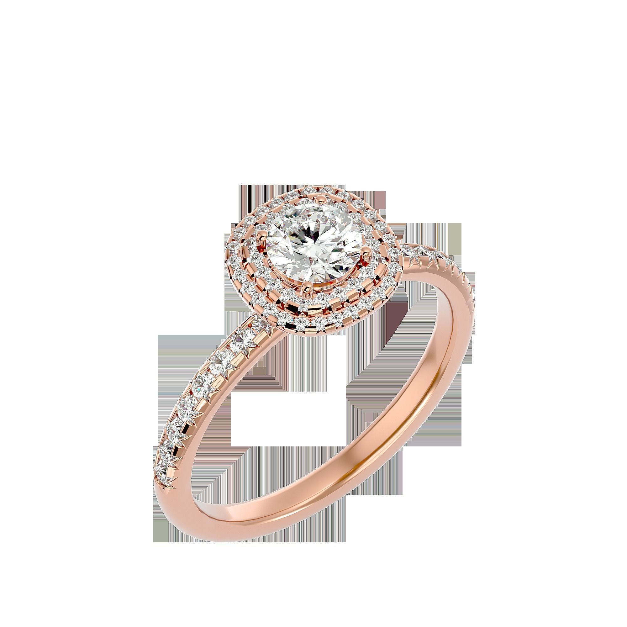 Solitaire ring model 3D print model_25