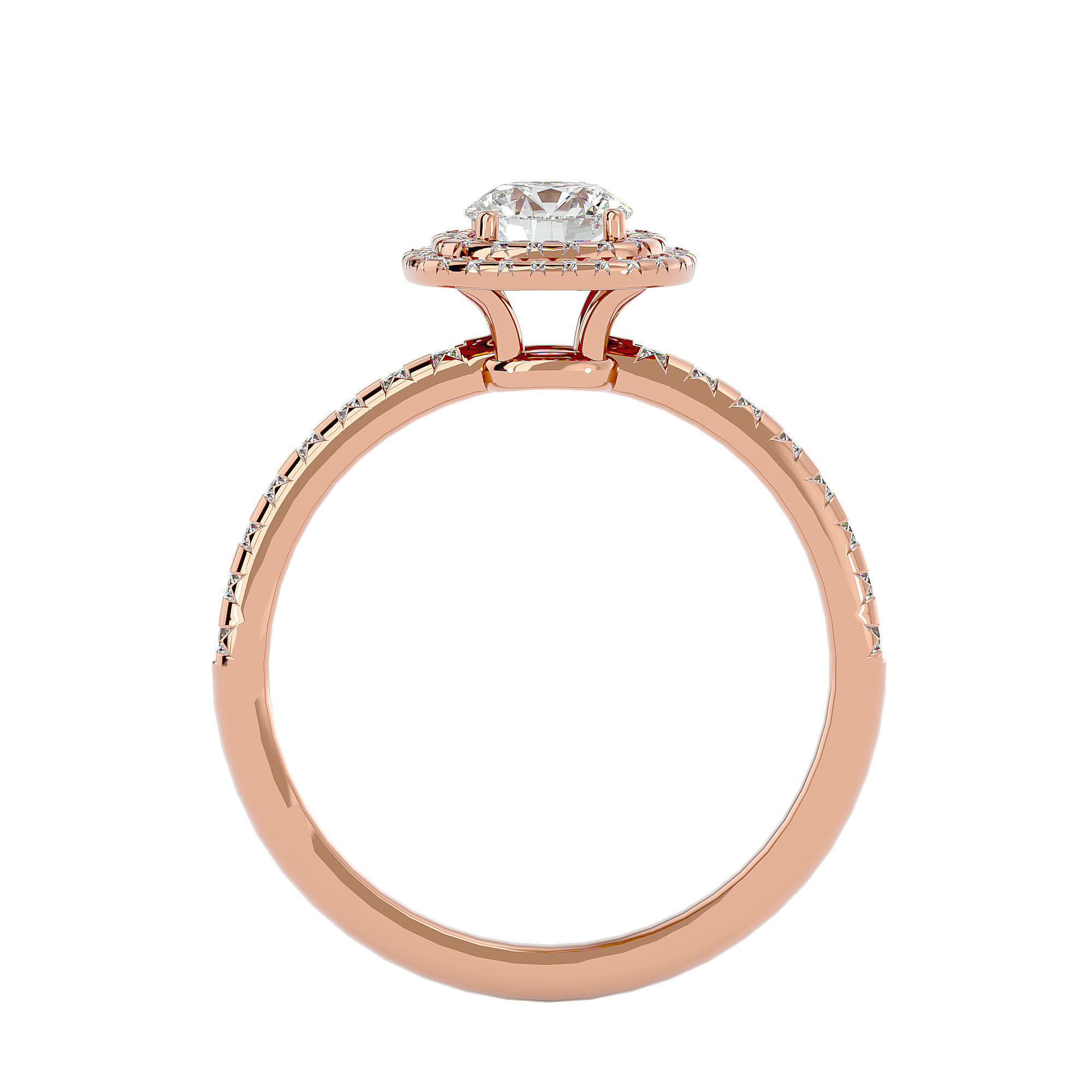 Solitaire ring model 3D print model_12