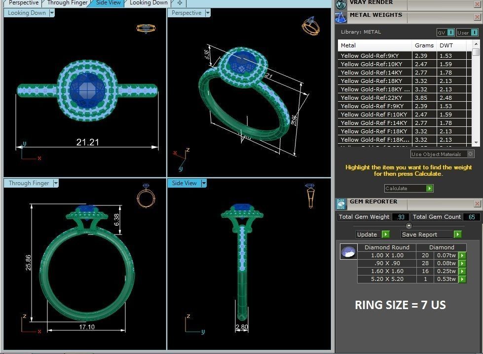 Solitaire ring model 3D print model_2
