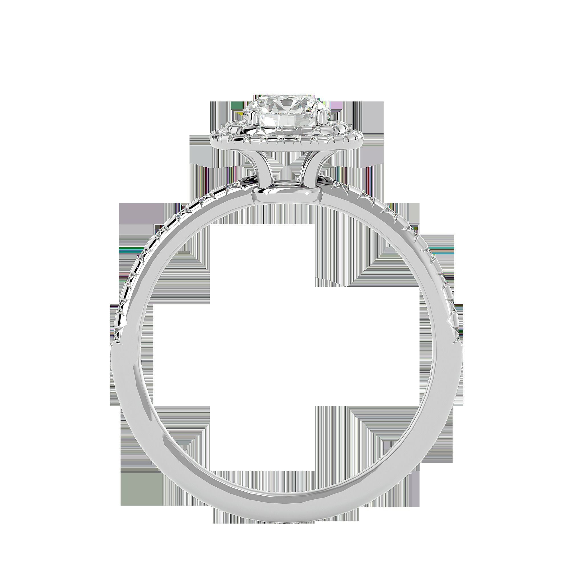 Solitaire ring model 3D print model_9