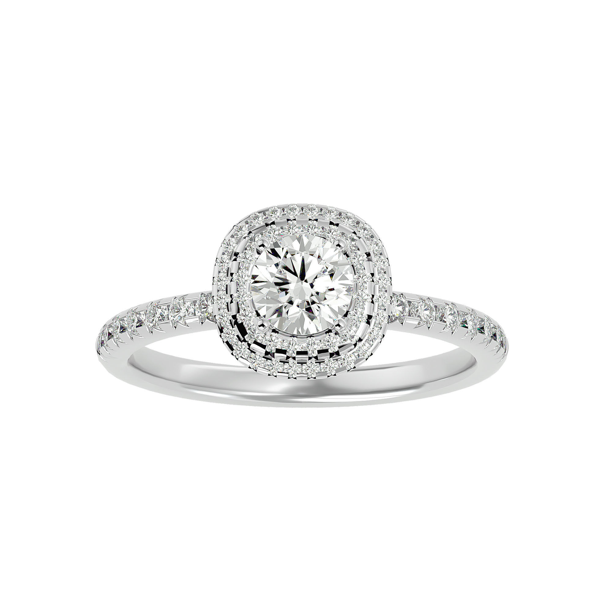 Solitaire ring model 3D print model_6