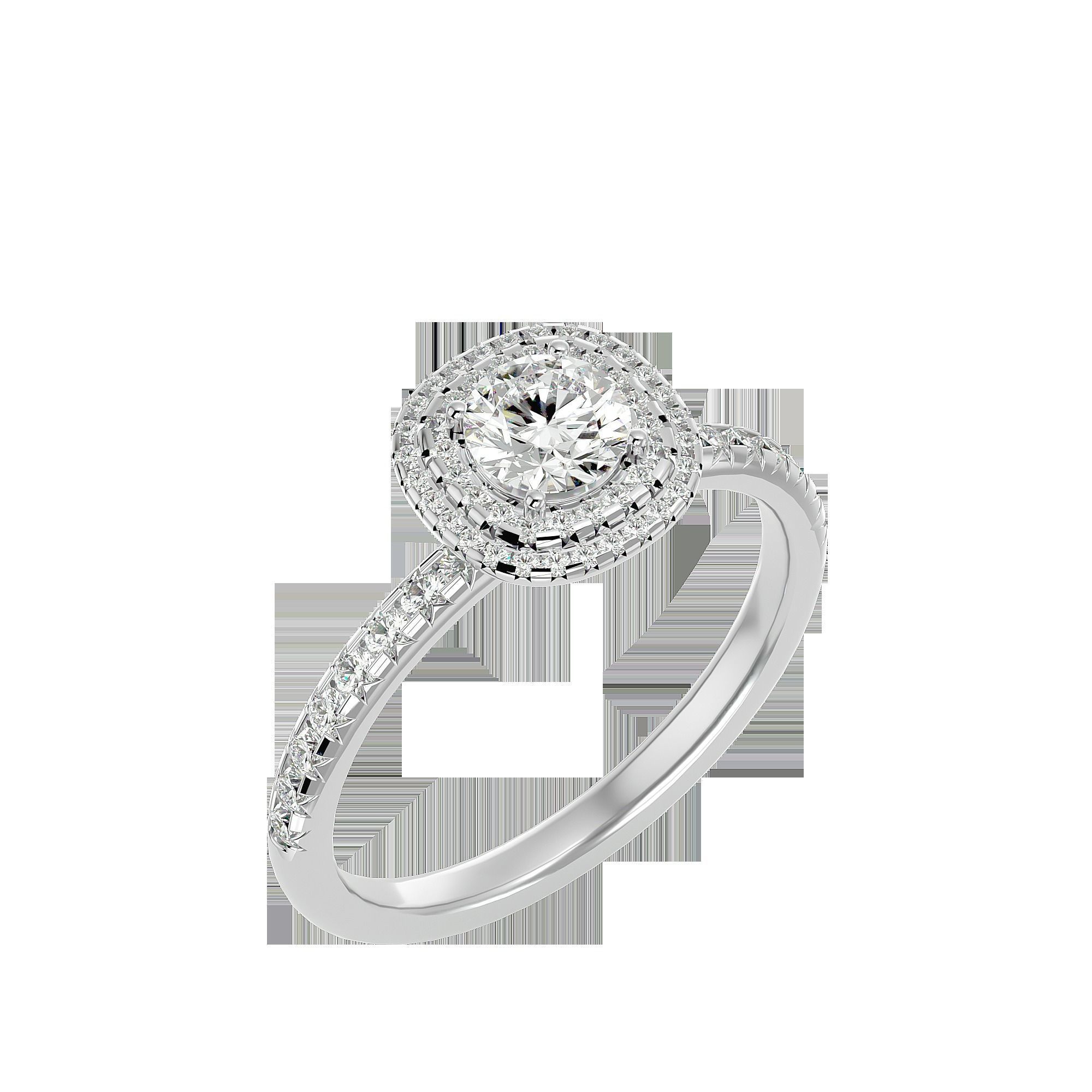 Solitaire ring model 3D print model_21