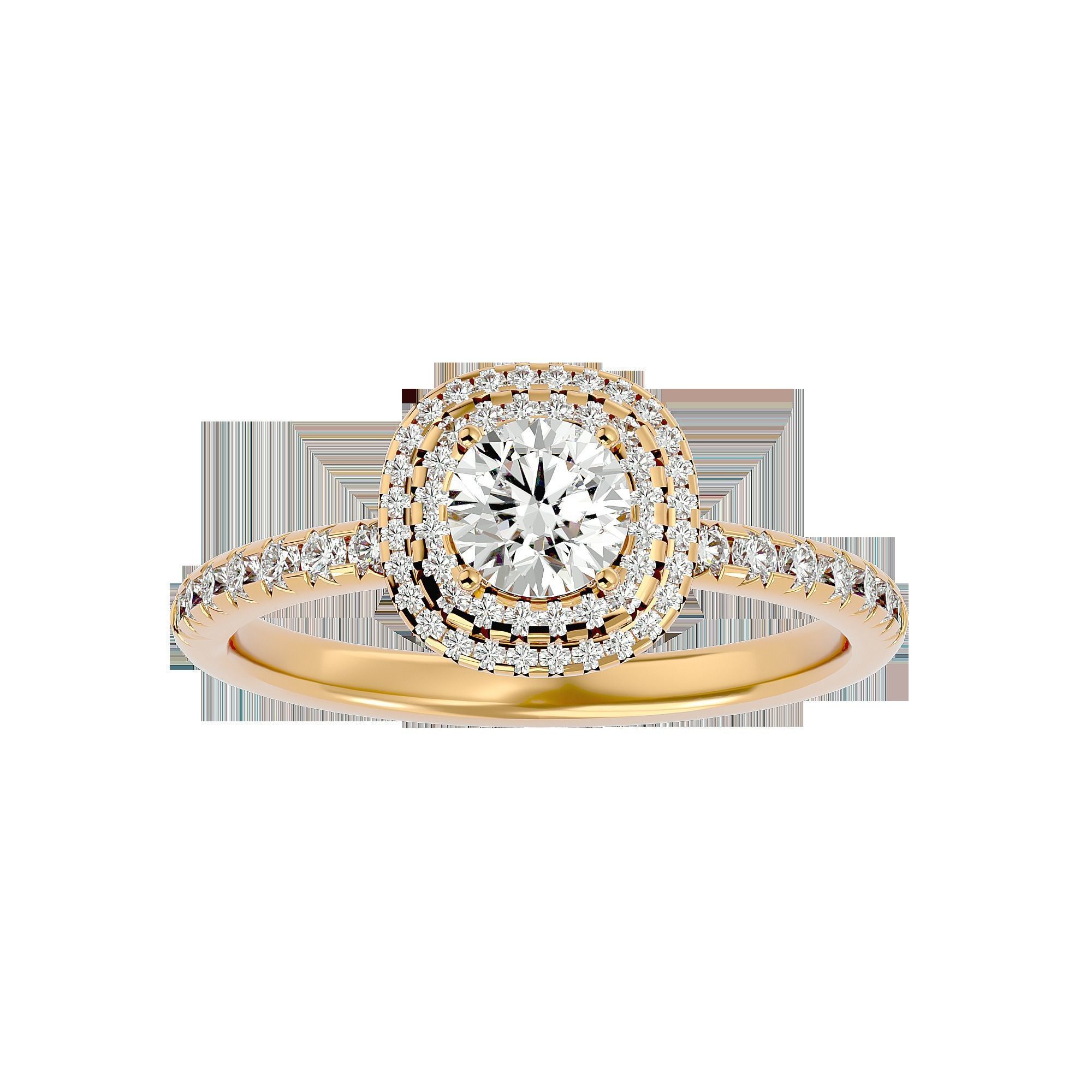 Solitaire ring model 3D print model_3