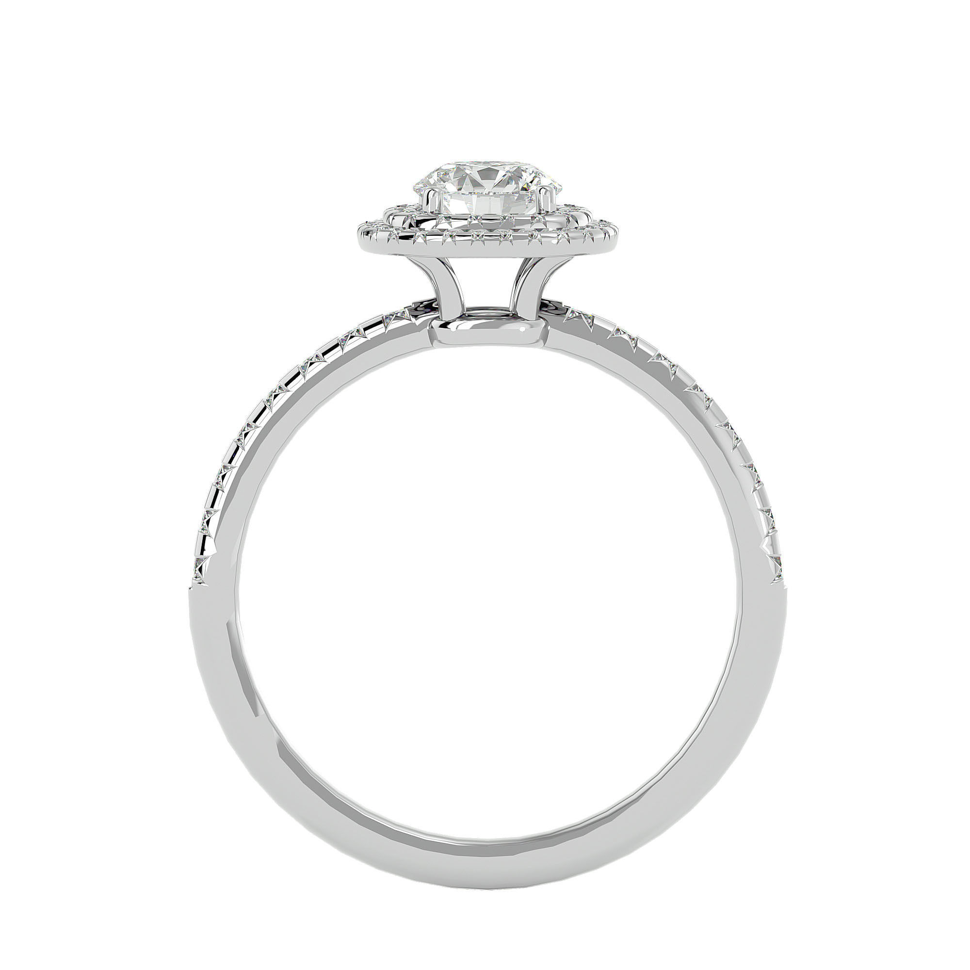 Solitaire ring model 3D print model_8