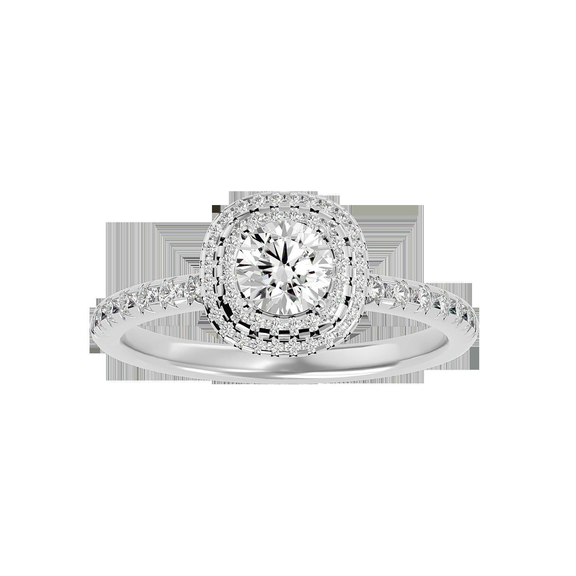 Solitaire ring model 3D print model_7