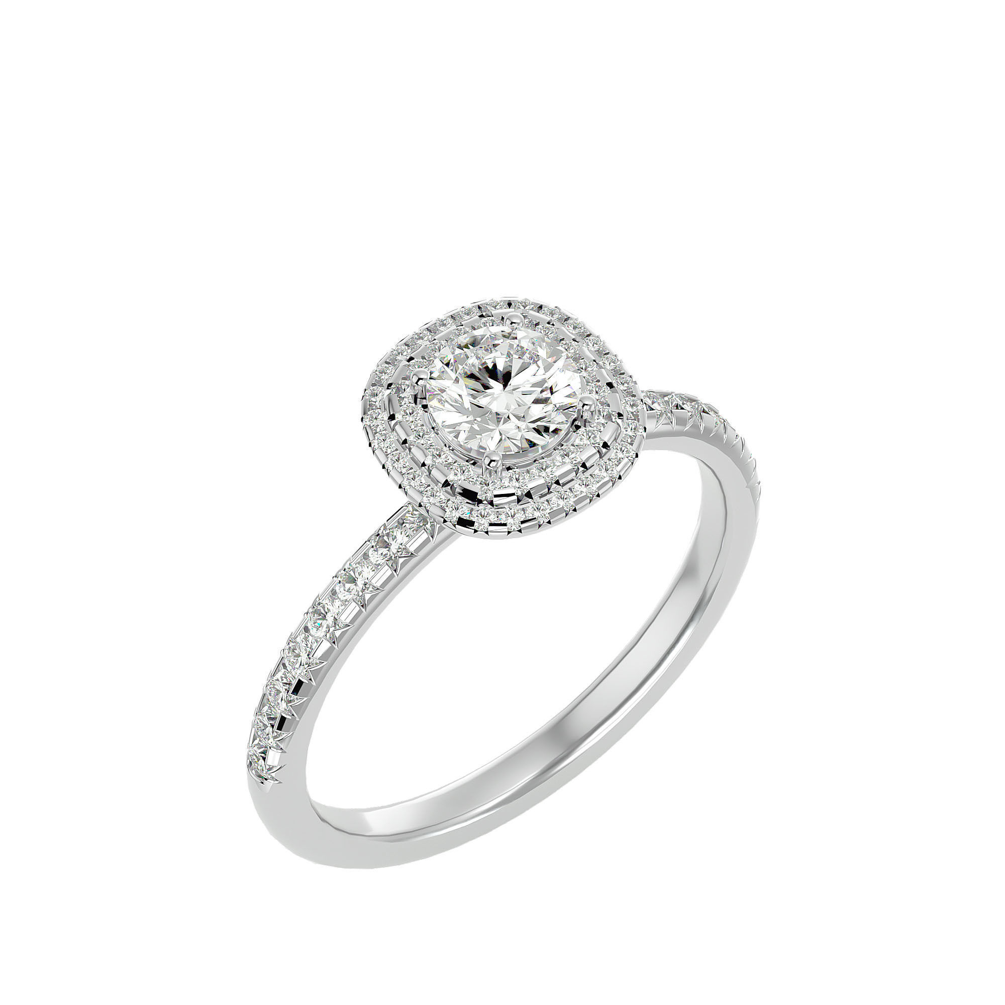 Solitaire ring model 3D print model_20