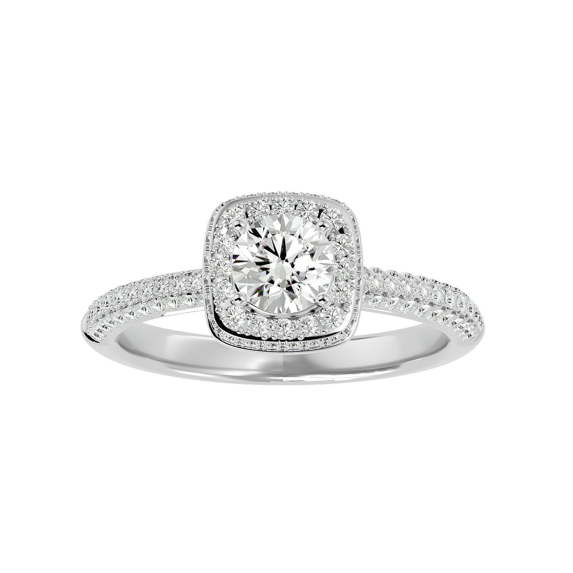 Solitaire ring model 3D print model_6