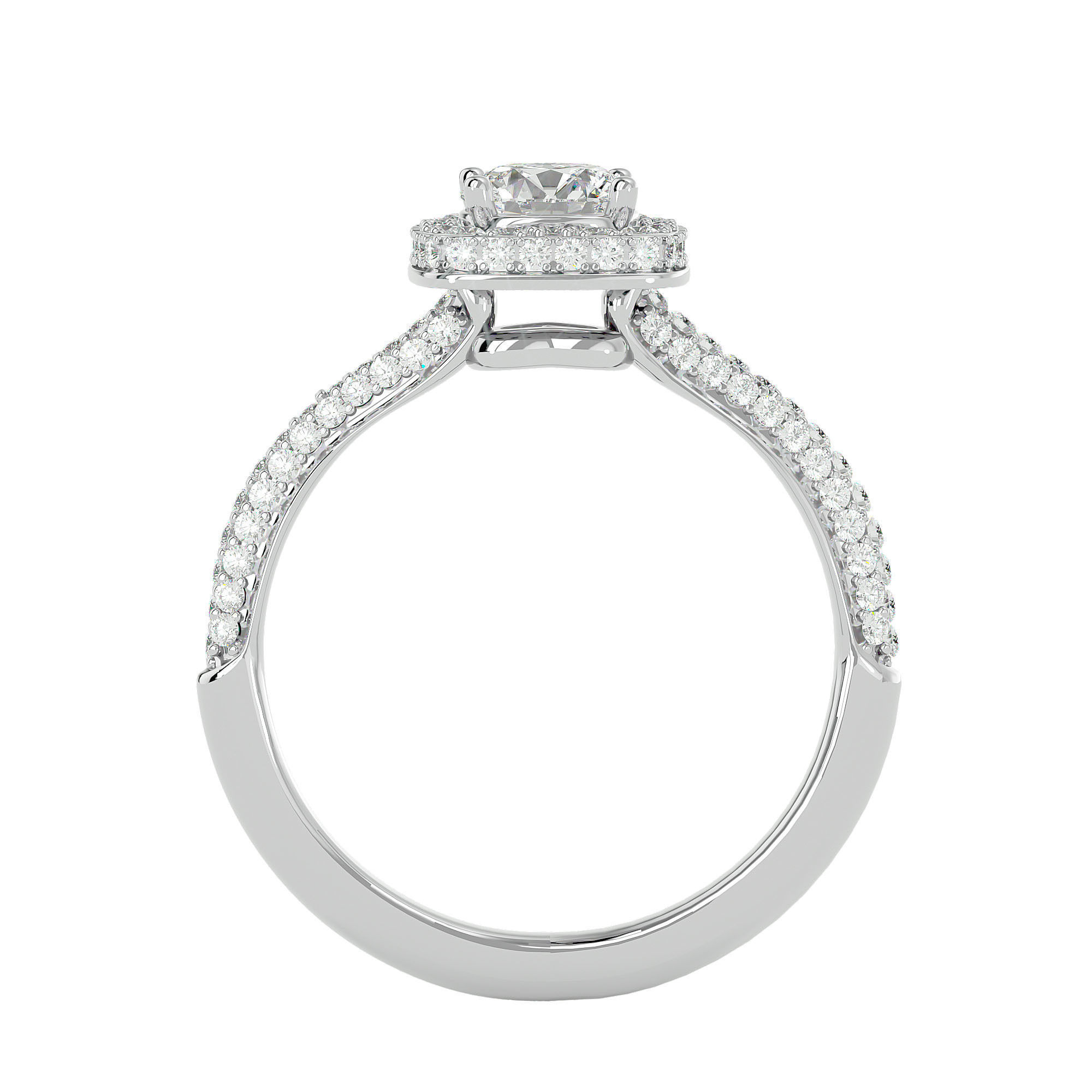 Solitaire ring model 3D print model_8