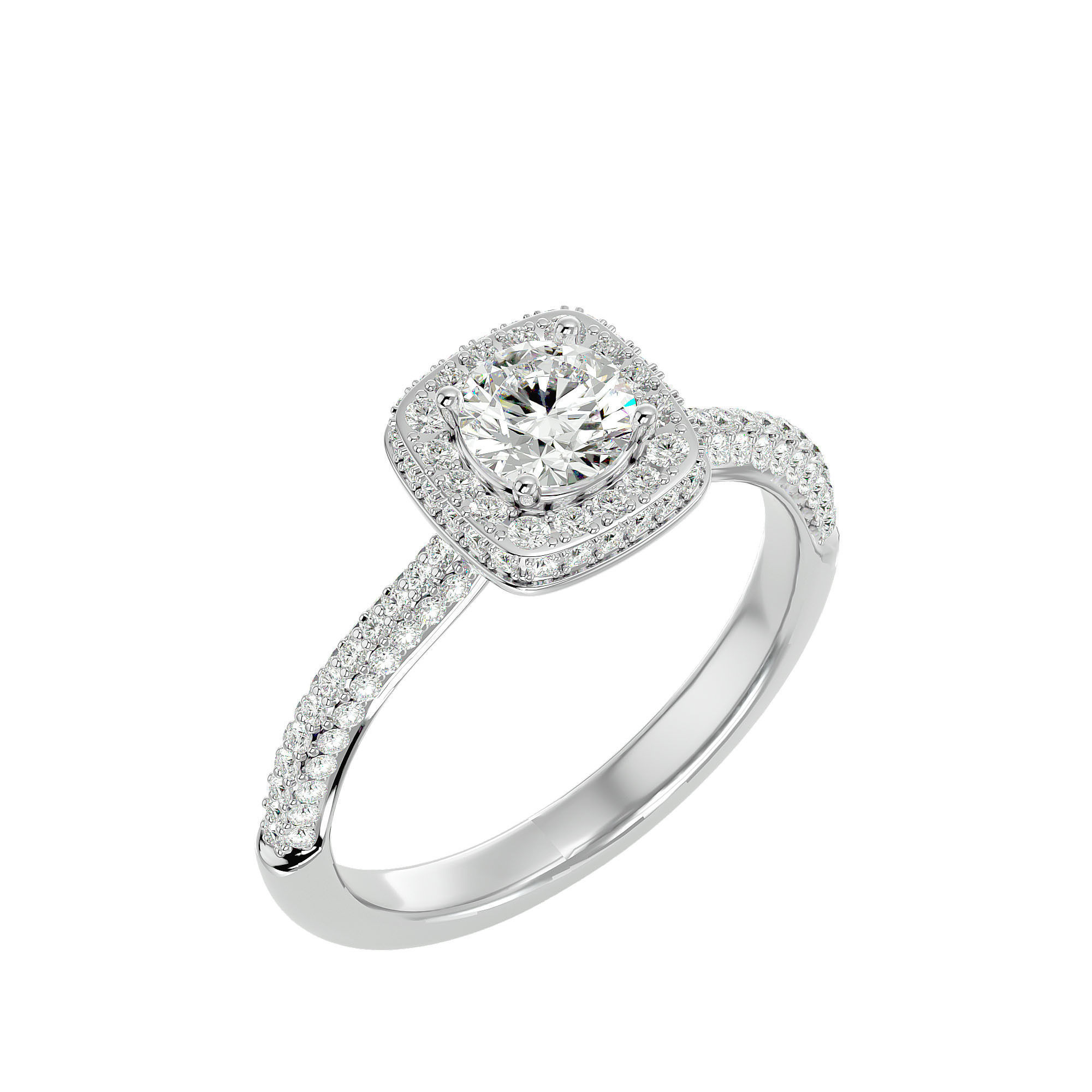 Solitaire ring model 3D print model_20