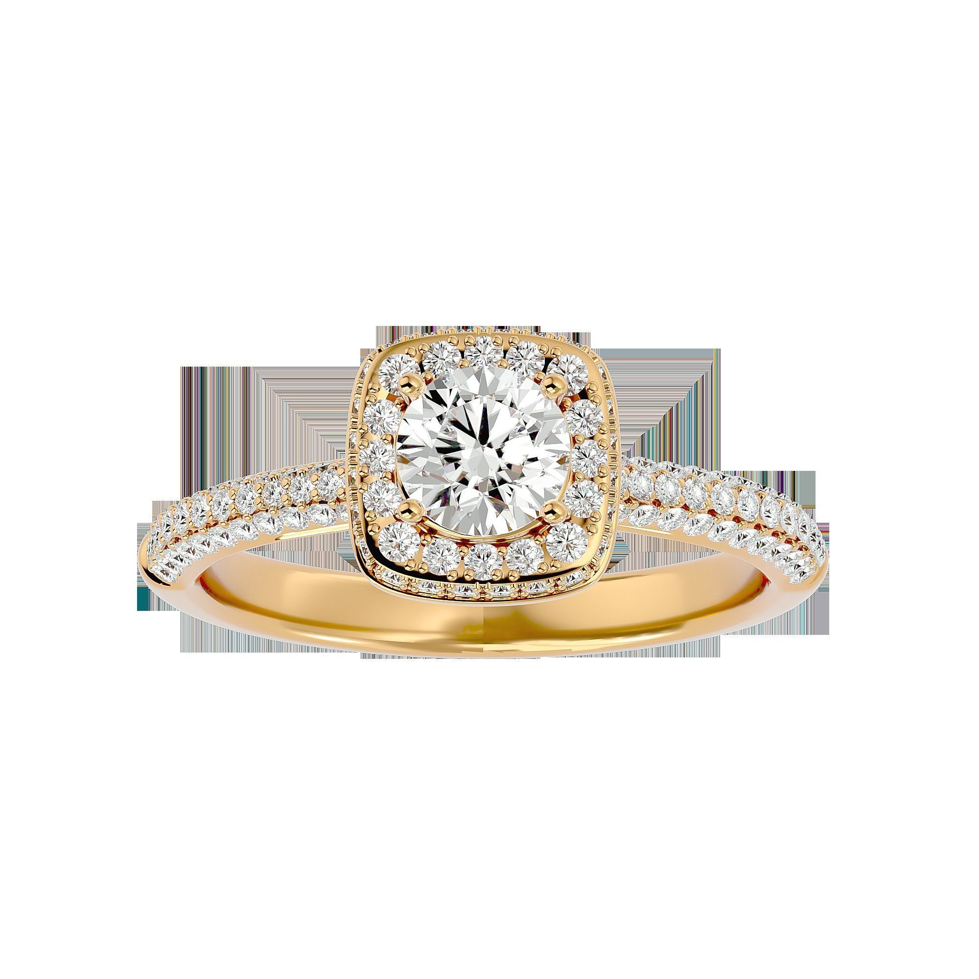 Solitaire ring model 3D print model_3