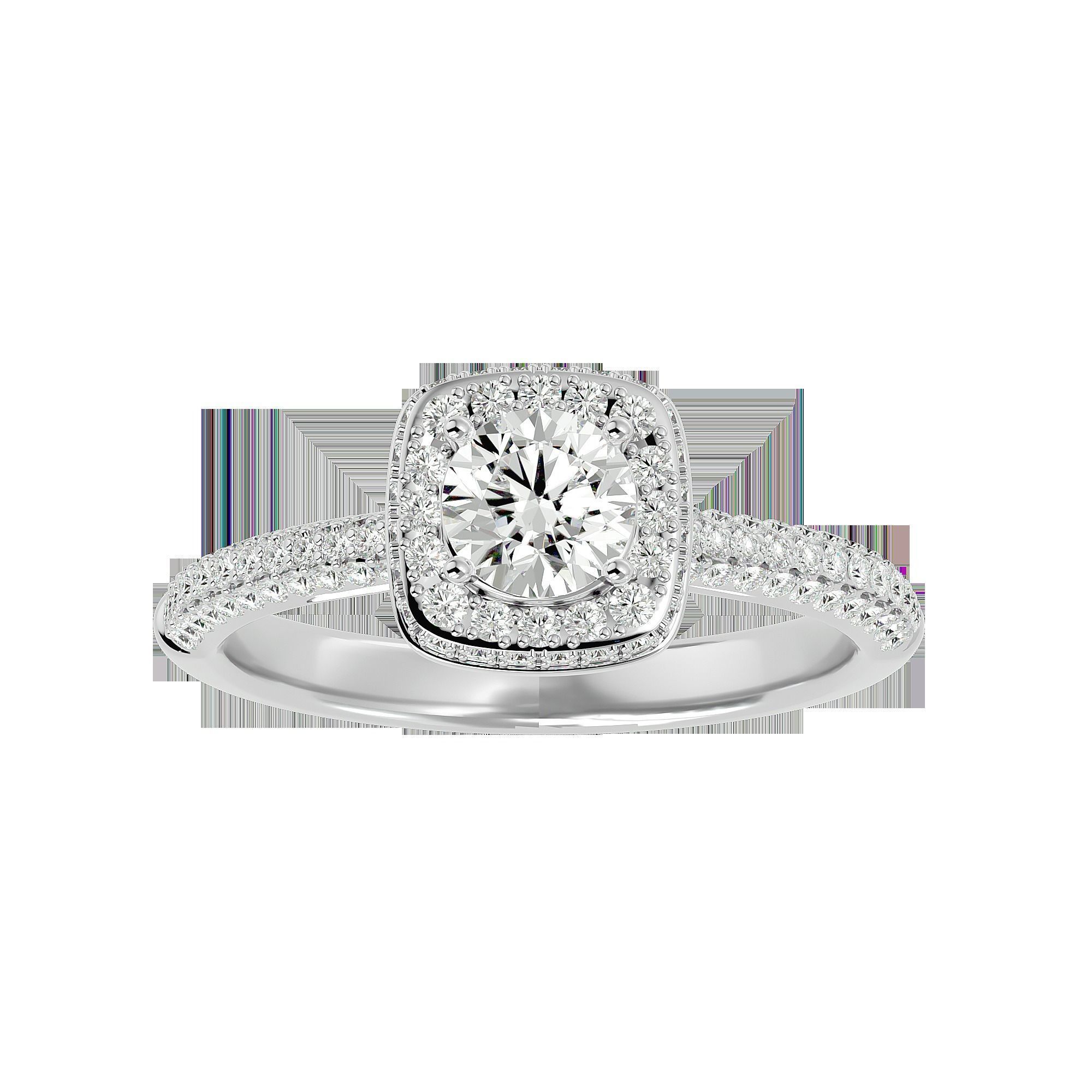 Solitaire ring model 3D print model_7