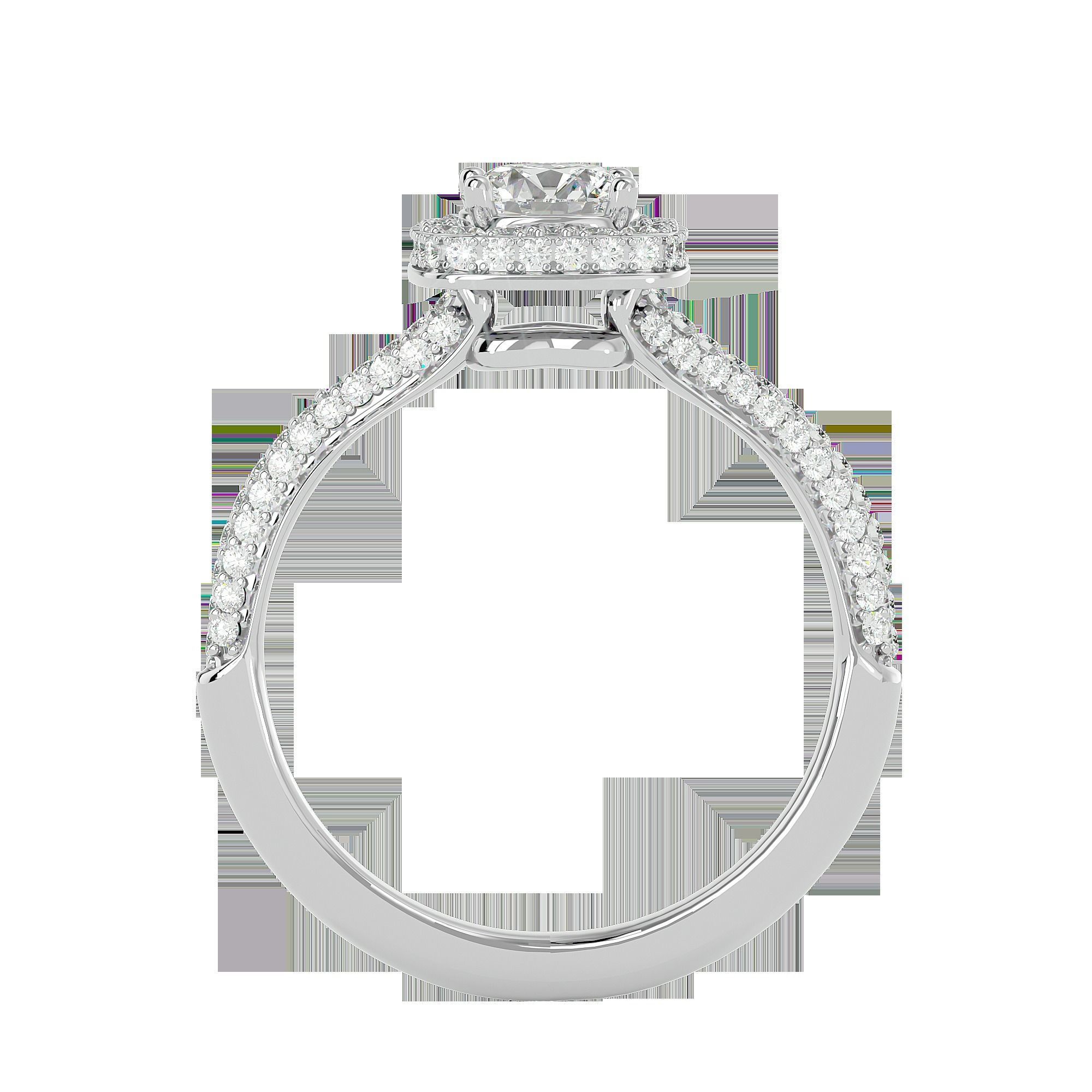 Solitaire ring model 3D print model_9