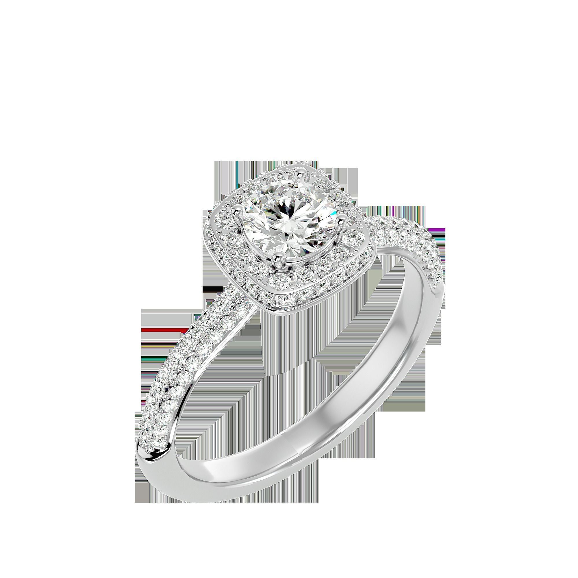 Solitaire ring model 3D print model_21