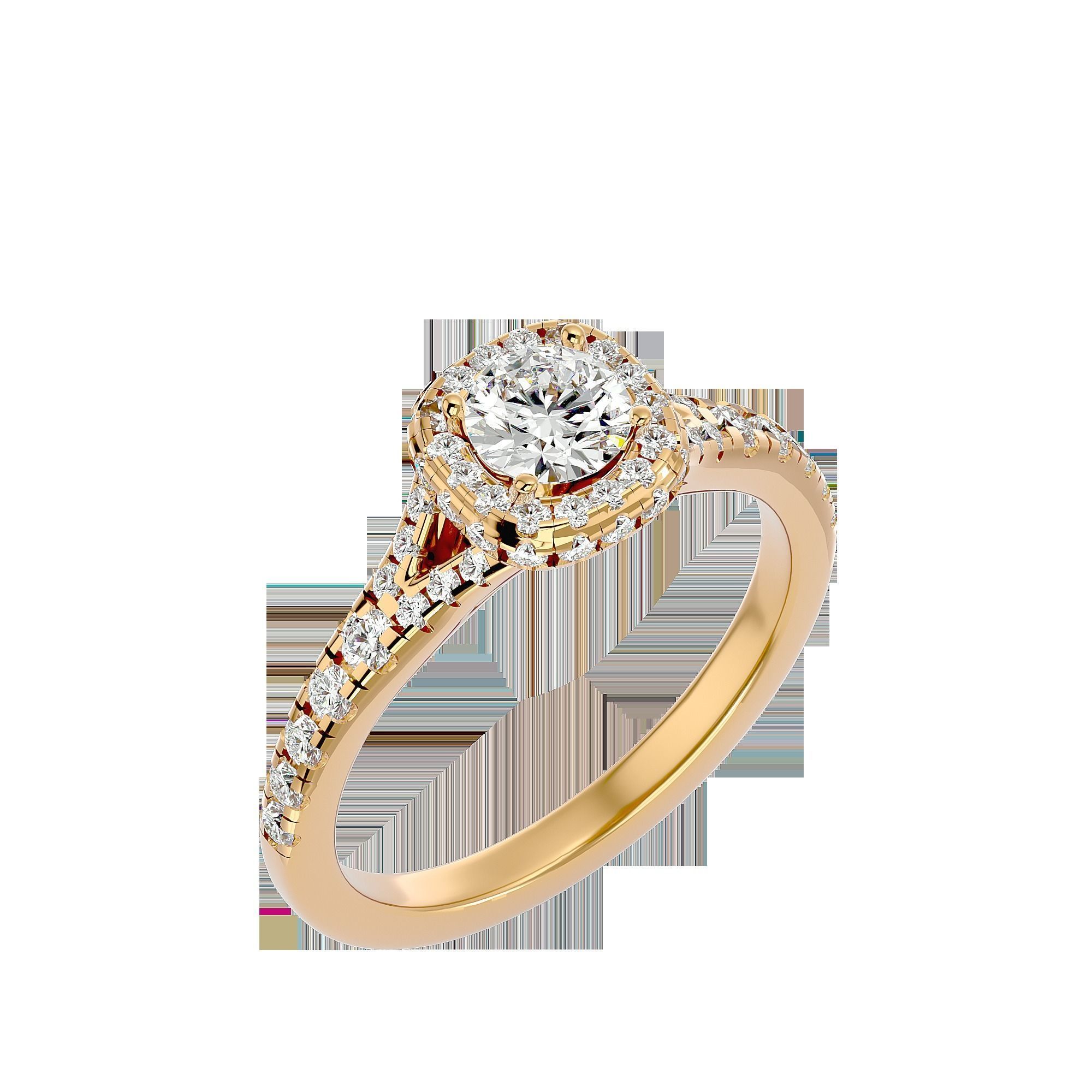 Solitaire ring model 3D print model_23