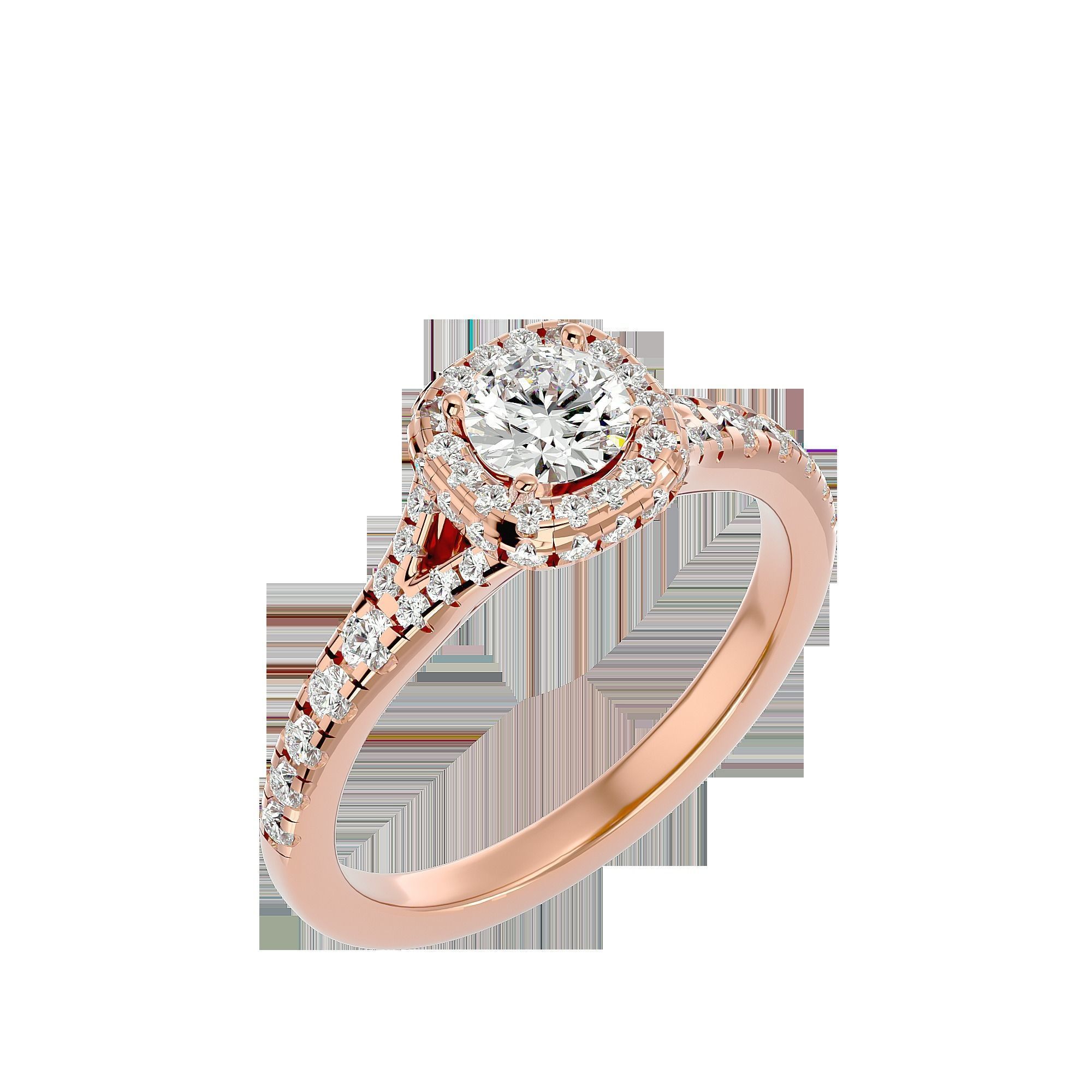 Solitaire ring model 3D print model_25