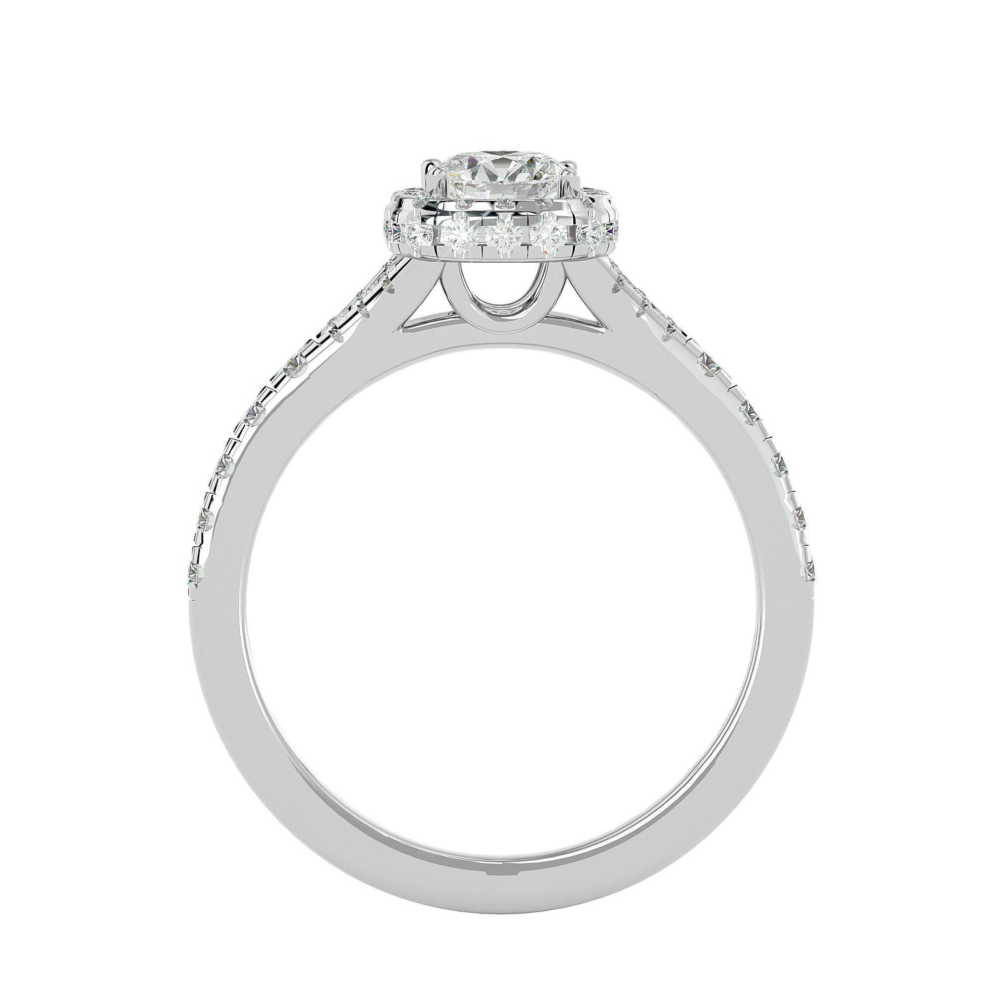 Solitaire ring model 3D print model_8
