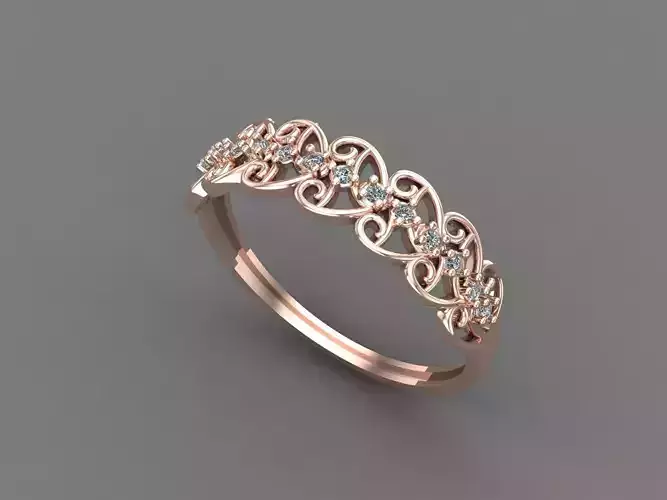 Womens Diamond Signet Ring Women Rings 3dmodels 3D print model