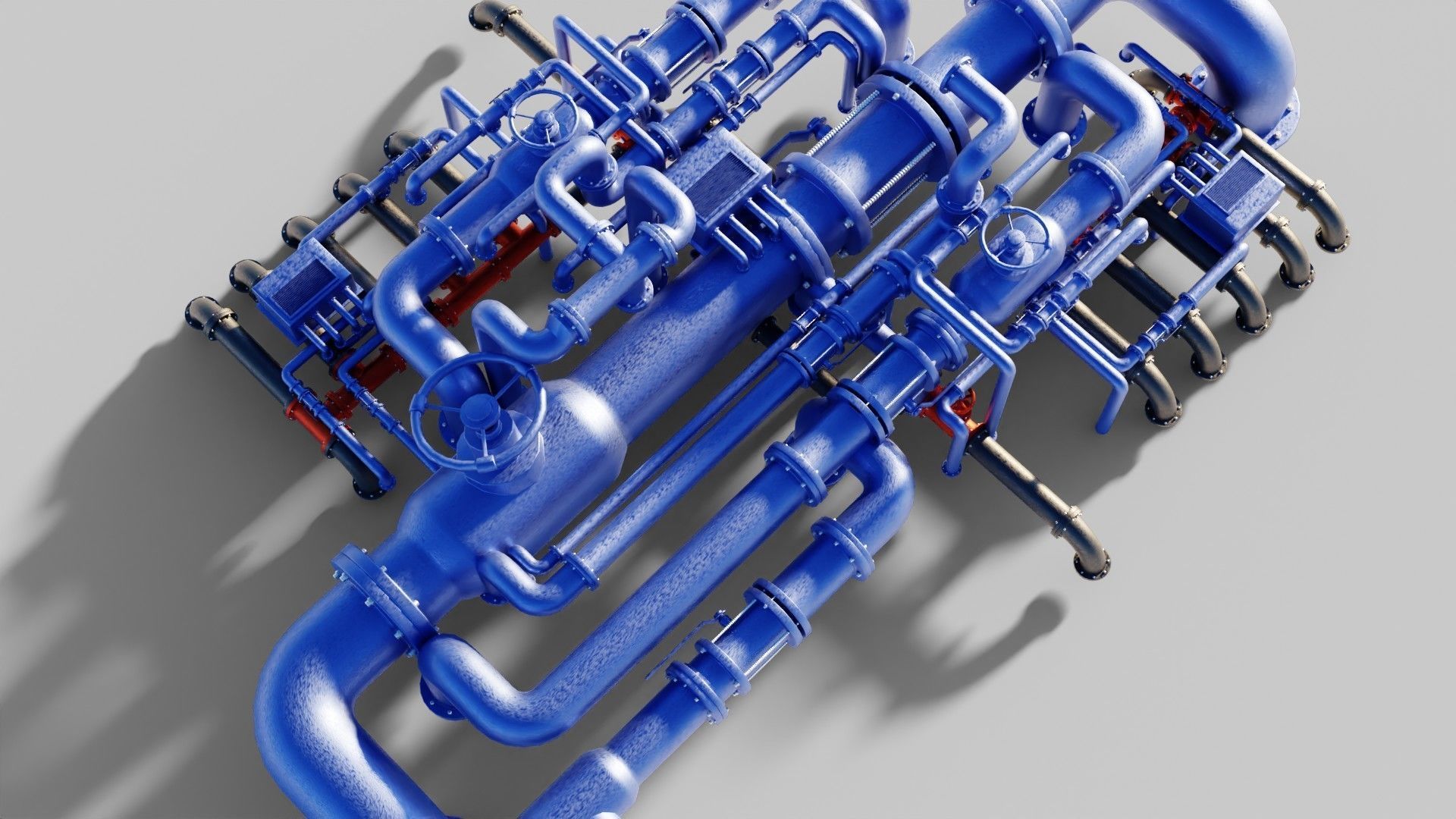 Industrial Pipes 3D model_3