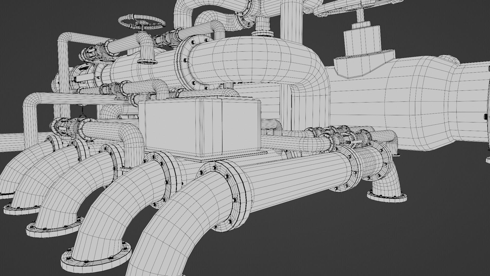 Industrial Pipes 3D model_11