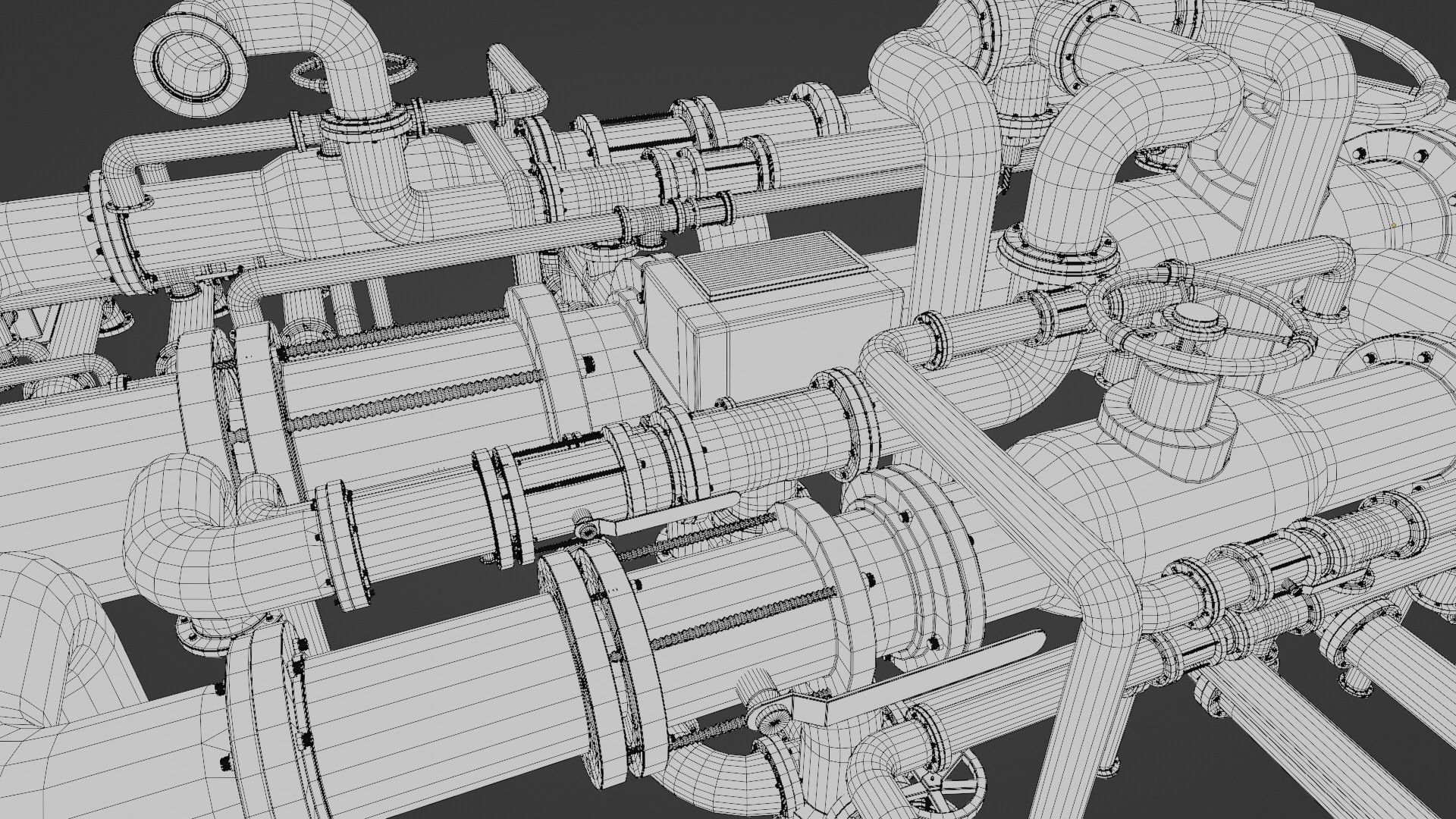 Industrial Pipes 3D model_10