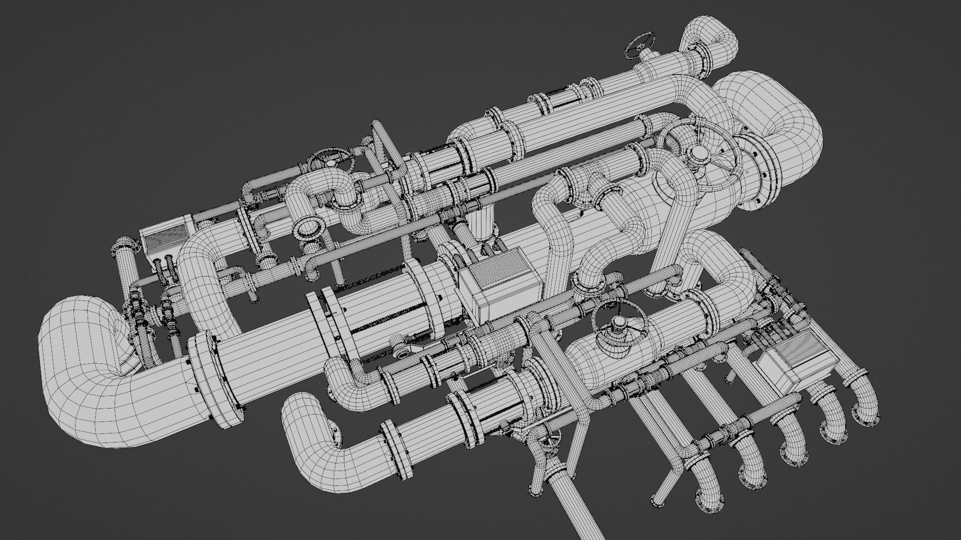 Industrial Pipes 3D model_14