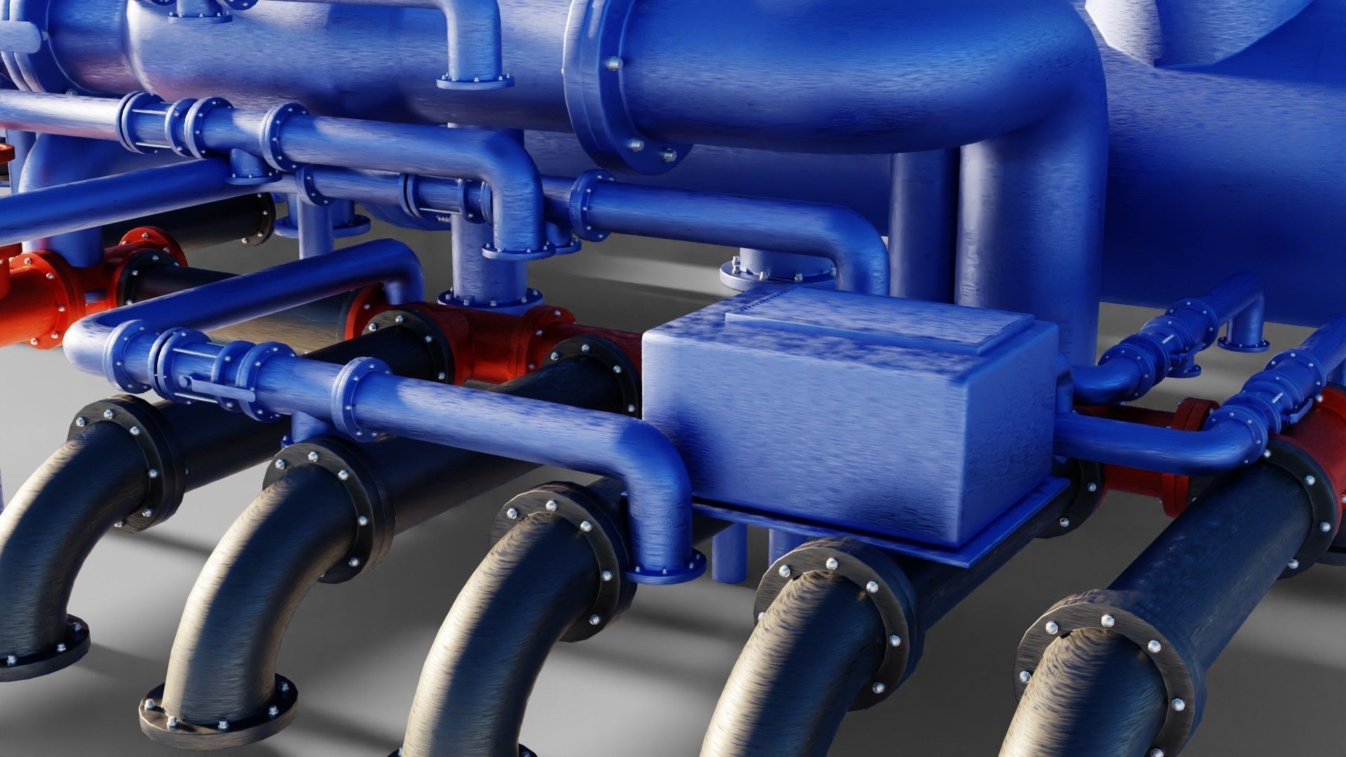 Industrial Pipes 3D model_4