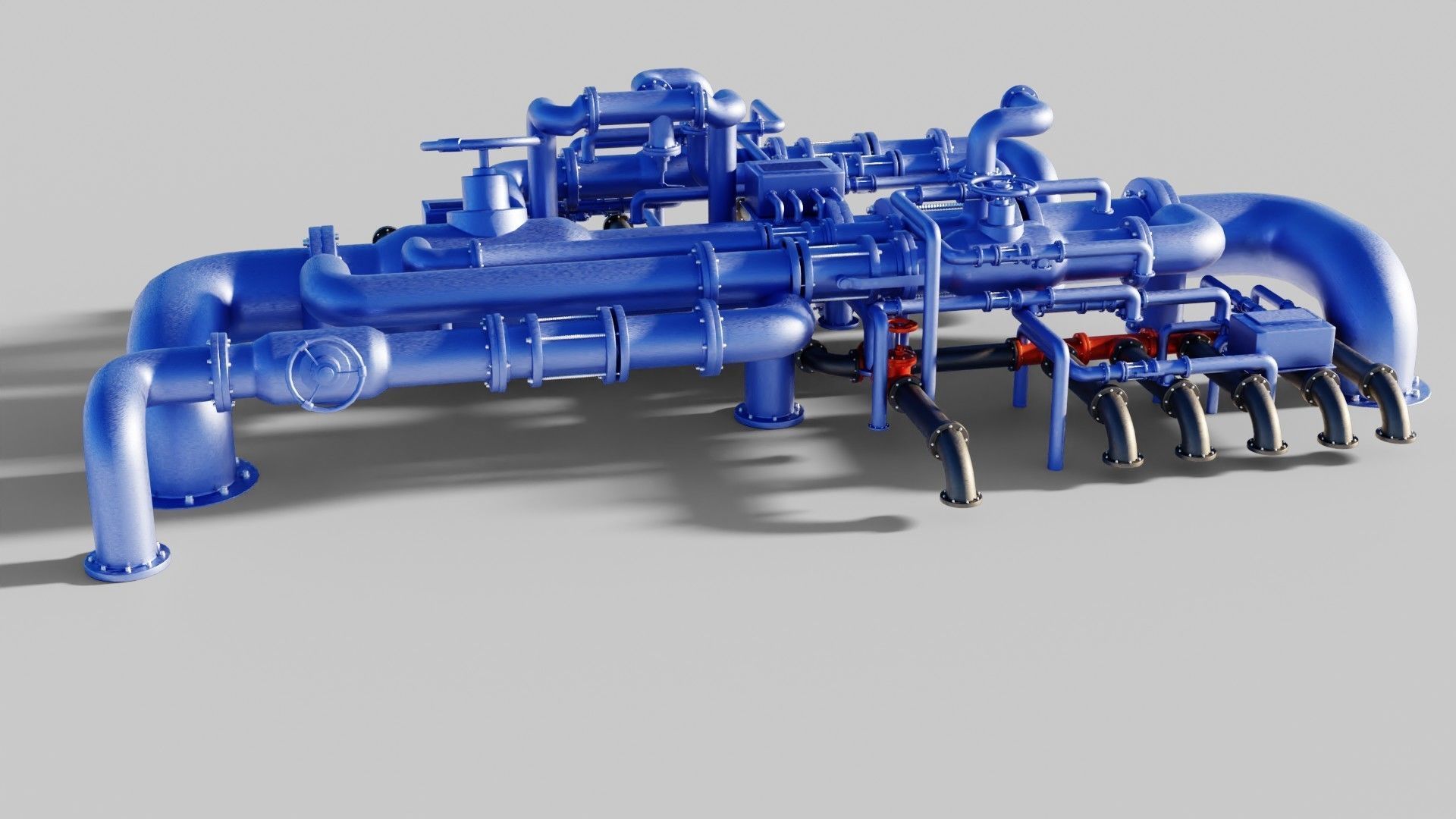 Industrial Pipes 3D model_1