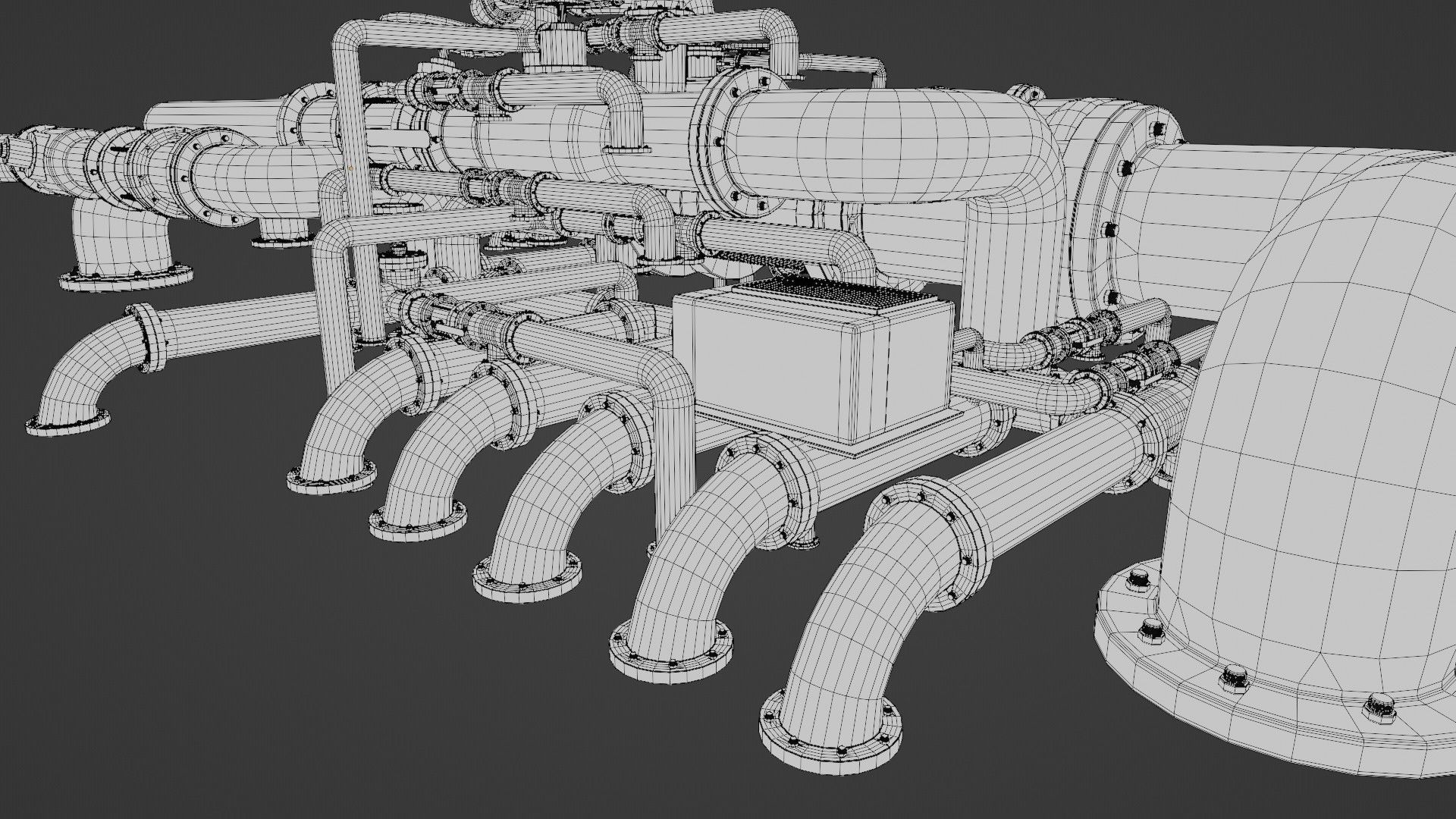 Industrial Pipes 3D model_7