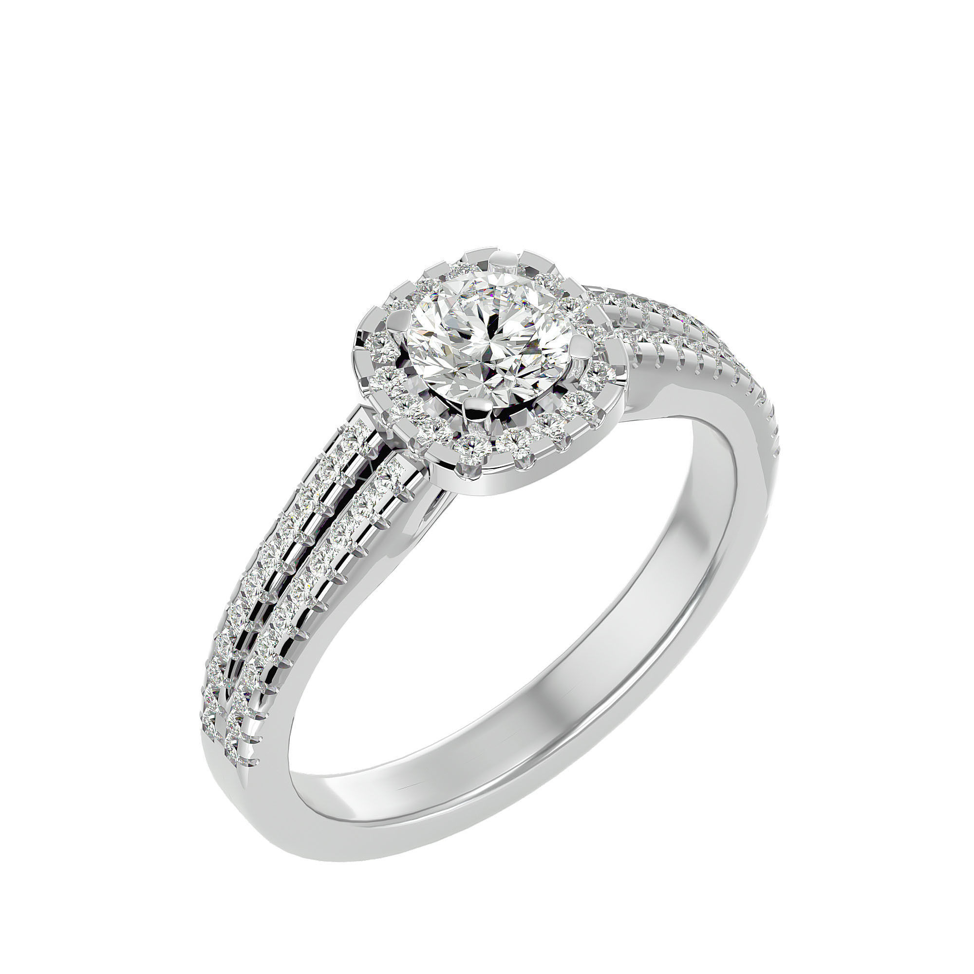 Solitaire ring model 3D print model_20