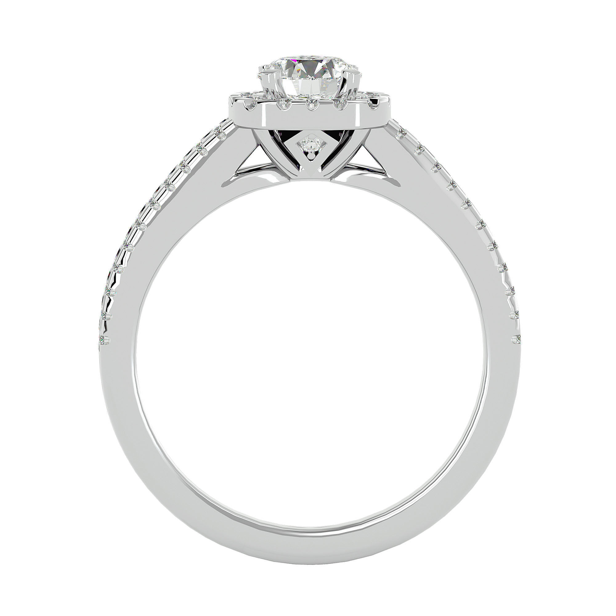 Solitaire ring model 3D print model_8