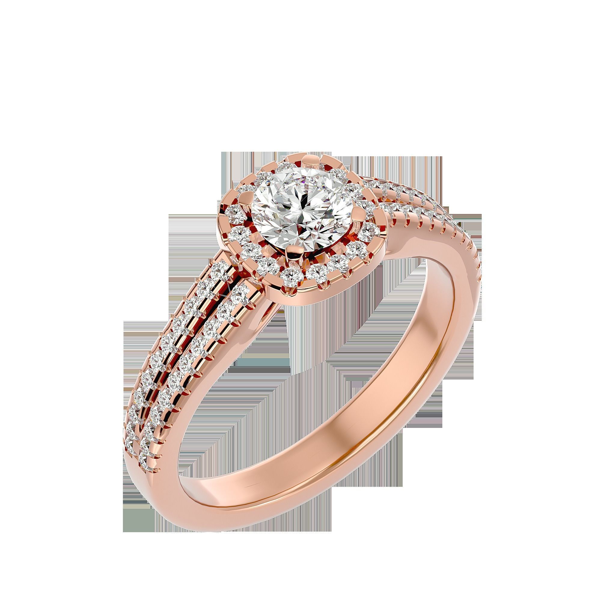 Solitaire ring model 3D print model_25