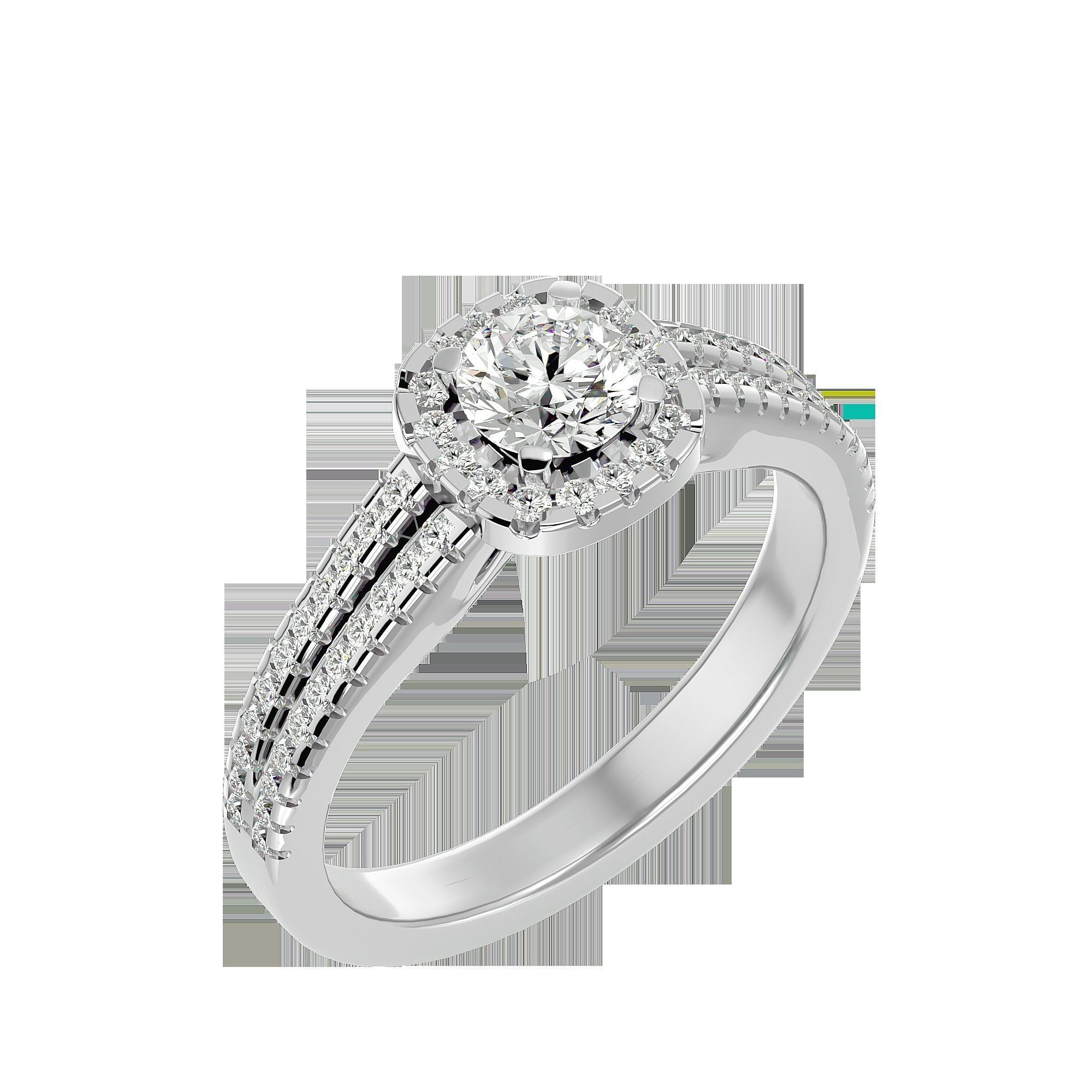 Solitaire ring model 3D print model_21