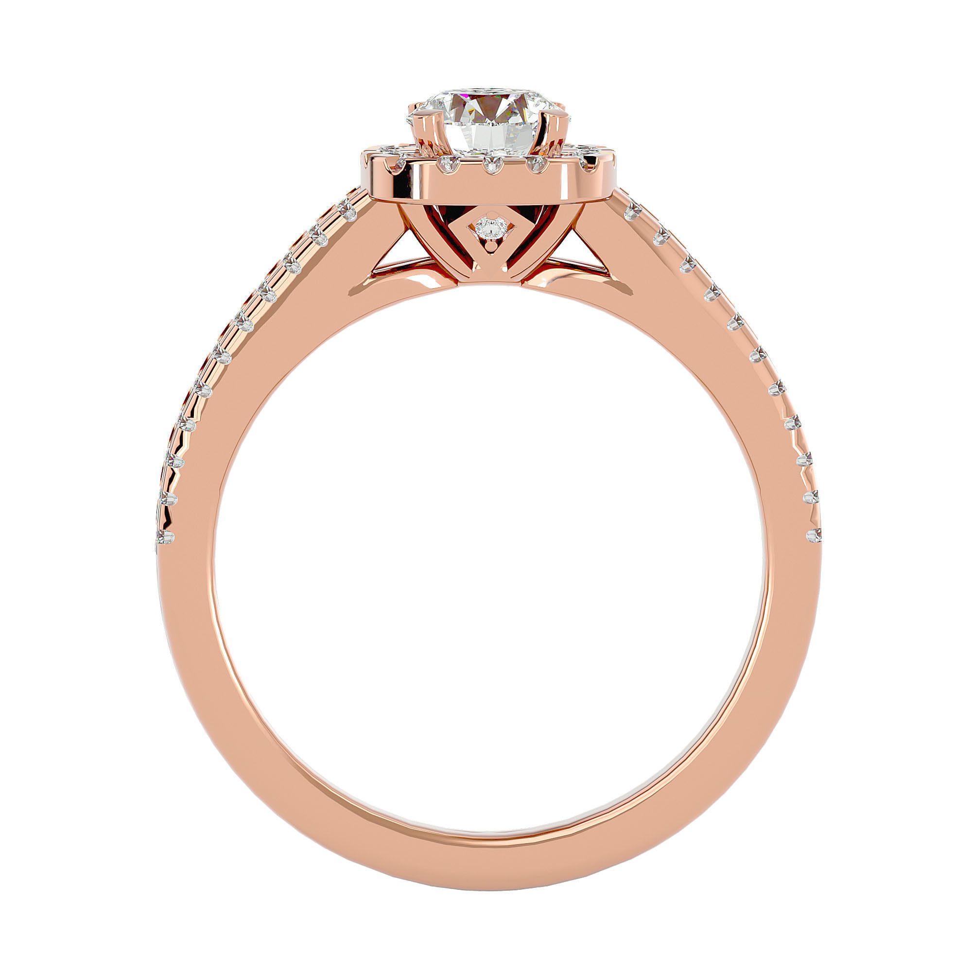 Solitaire ring model 3D print model_12