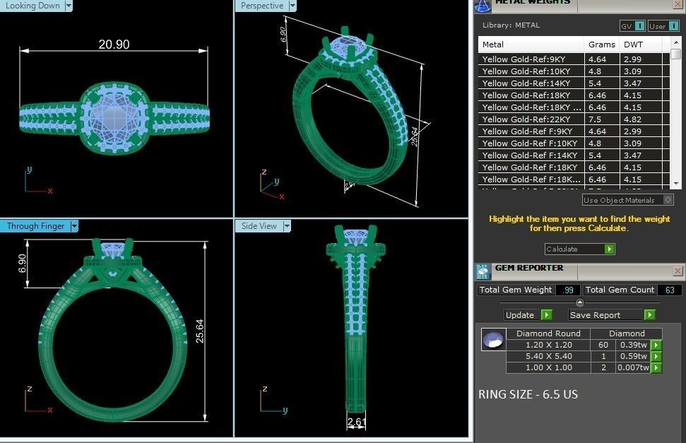 Solitaire ring model 3D print model_2