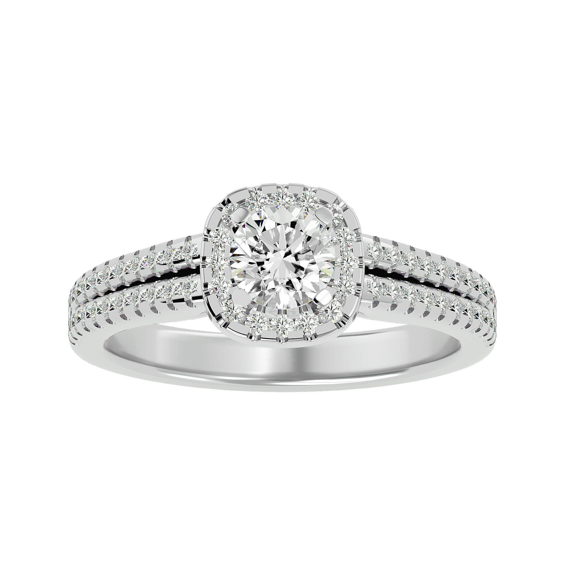 Solitaire ring model 3D print model_6