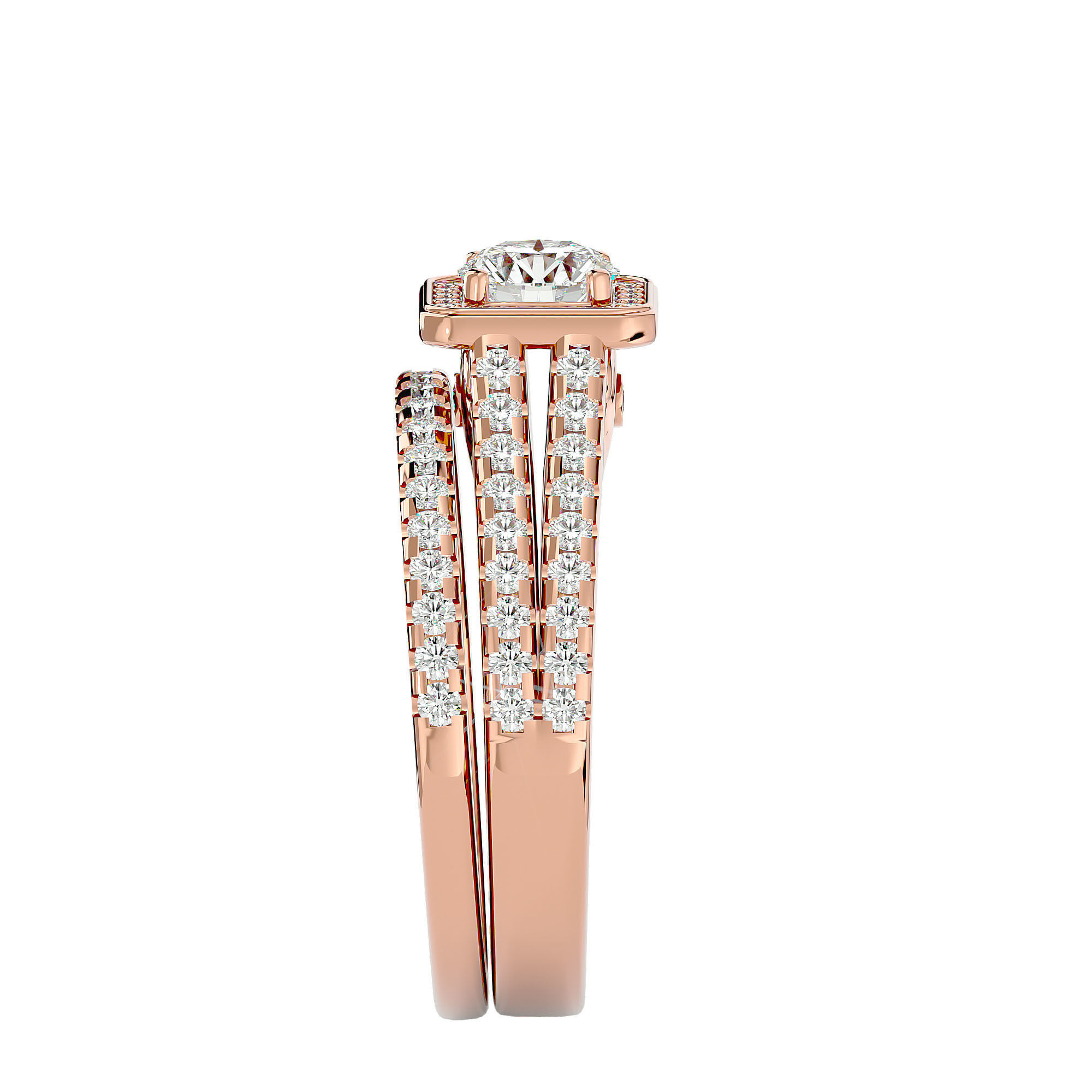 Solitaire ring model 3D print model_16